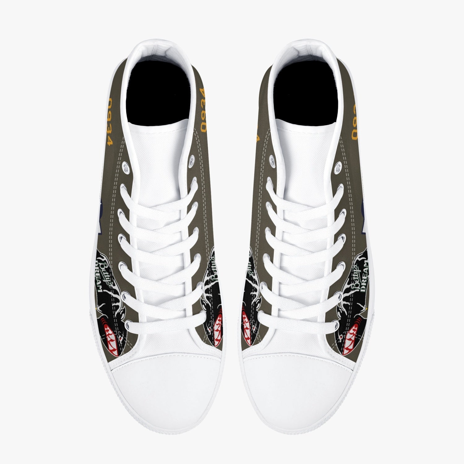 B-25 "Betty's Dream" High Top Canvas Shoes - I Love a Hangar