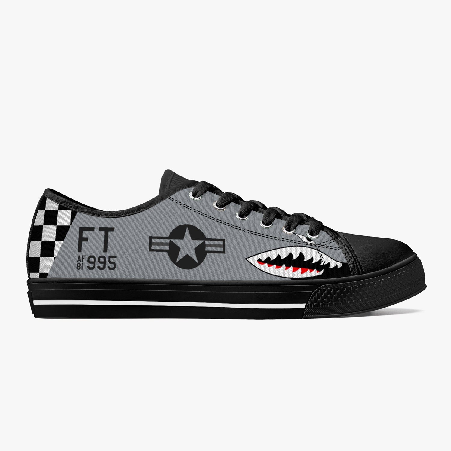 A-10 "Tigers Sharks" Low Top Canvas Shoes - I Love a Hangar