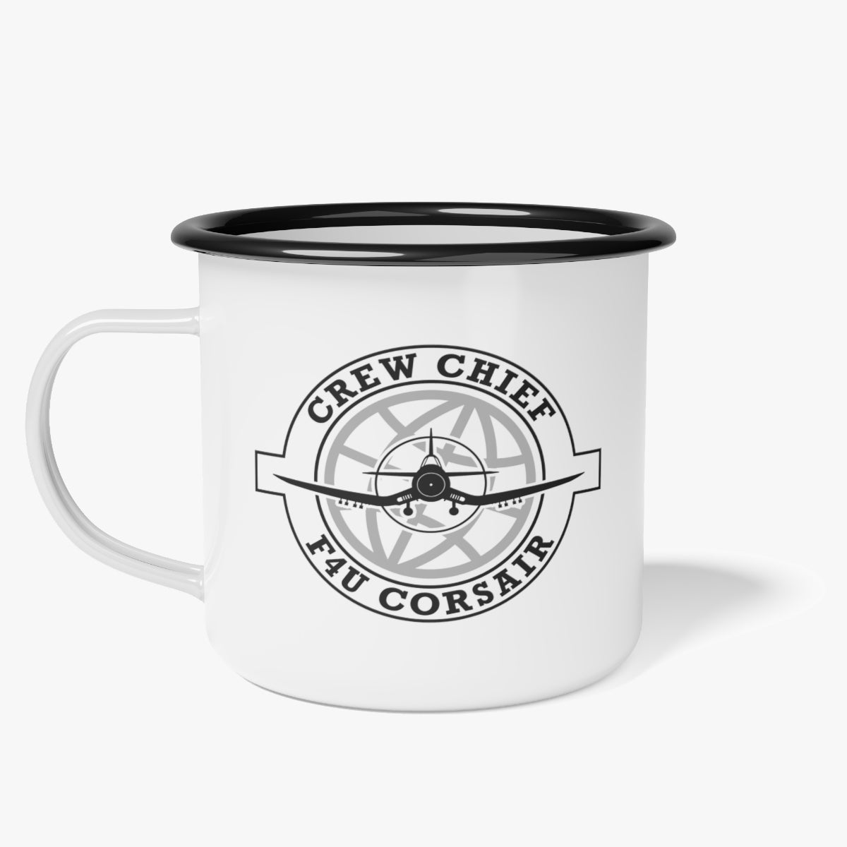 Crew Chief Enamel Mug (F4U Corsair) - I Love a Hangar