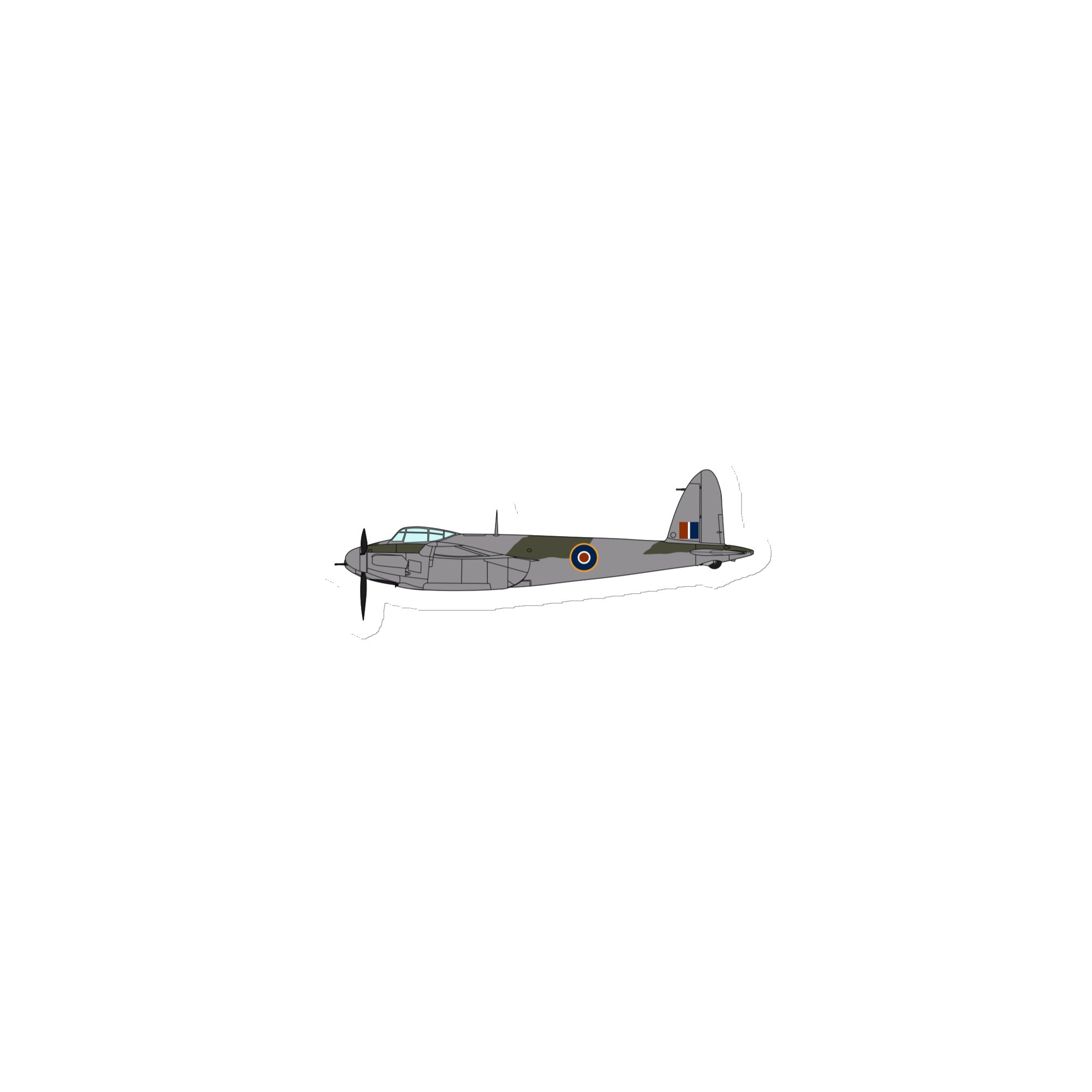 DH.98 Mosquito (Side View) Die Cut Magnet - I Love a Hangar
