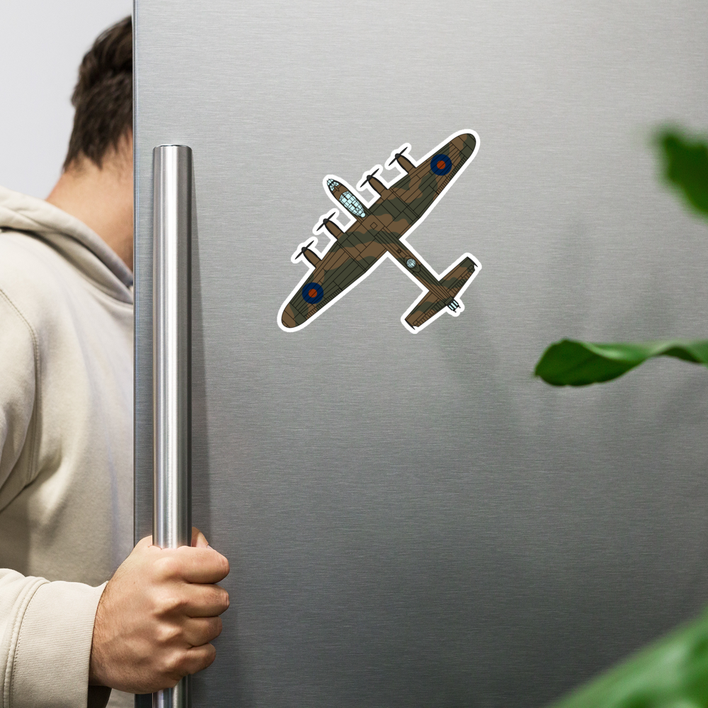 Lancaster (Top View) Die Cut Magnet - I Love a Hangar