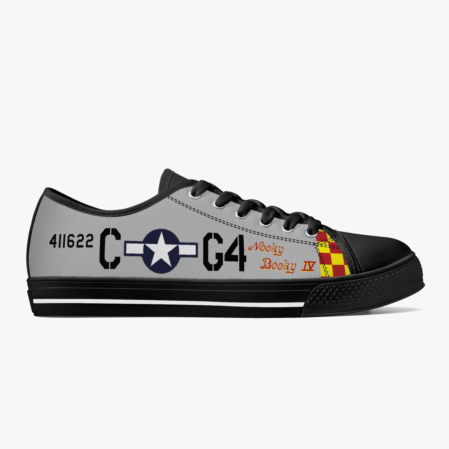P-51 "Nooky Booky IV" Low Top Canvas Shoes - I Love a Hangar