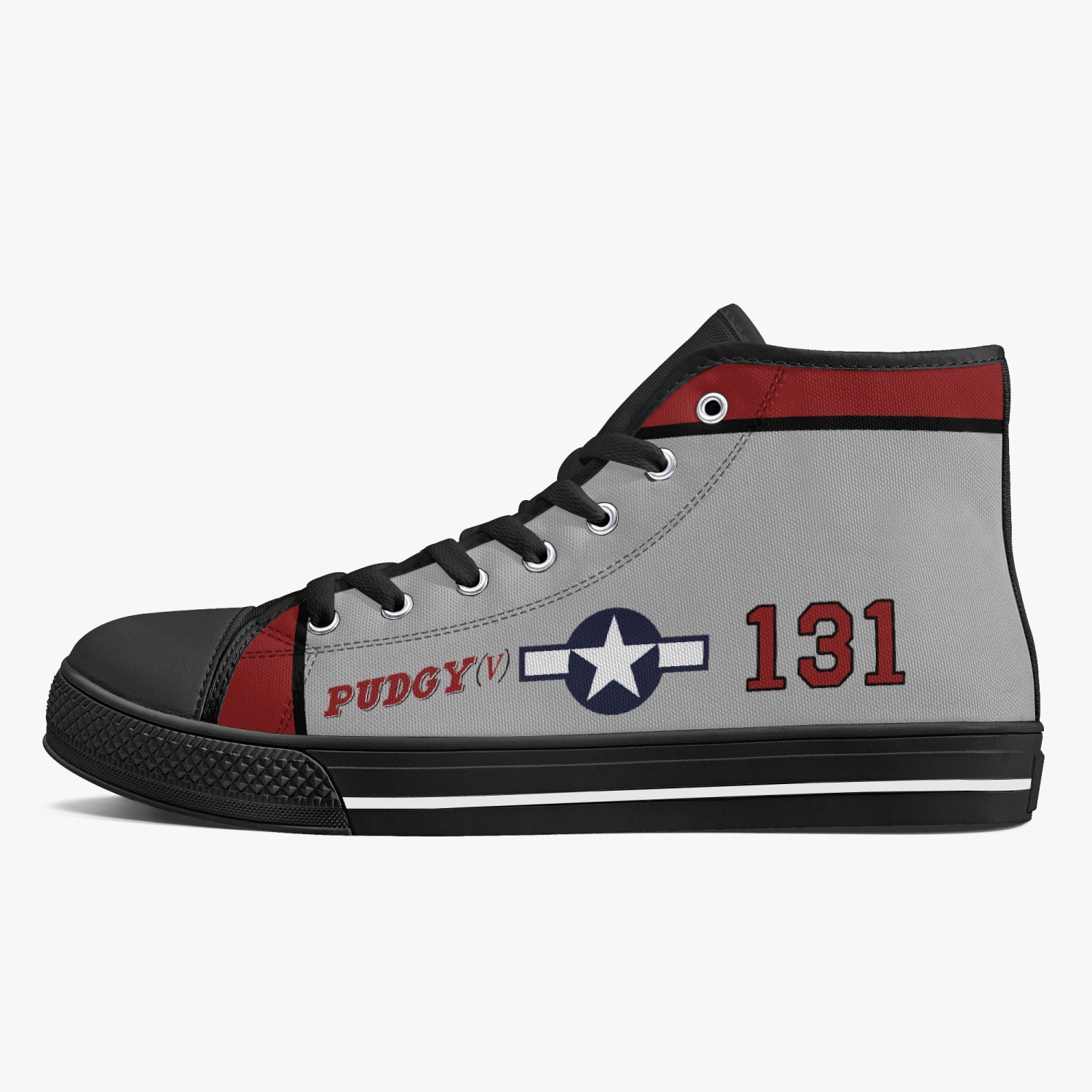 P-38 "Pudgy V" High Top Canvas Shoes - I Love a Hangar