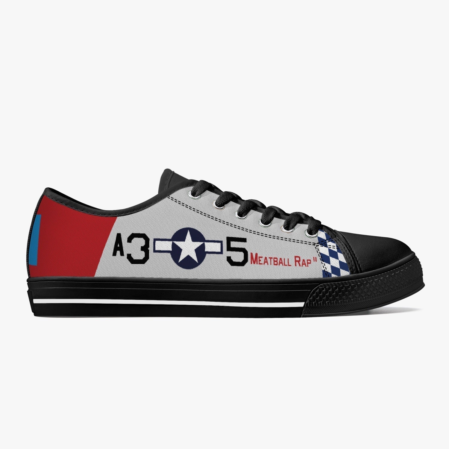 P-51 "Meatball Rap II" Low Top Canvas Shoes - I Love a Hangar