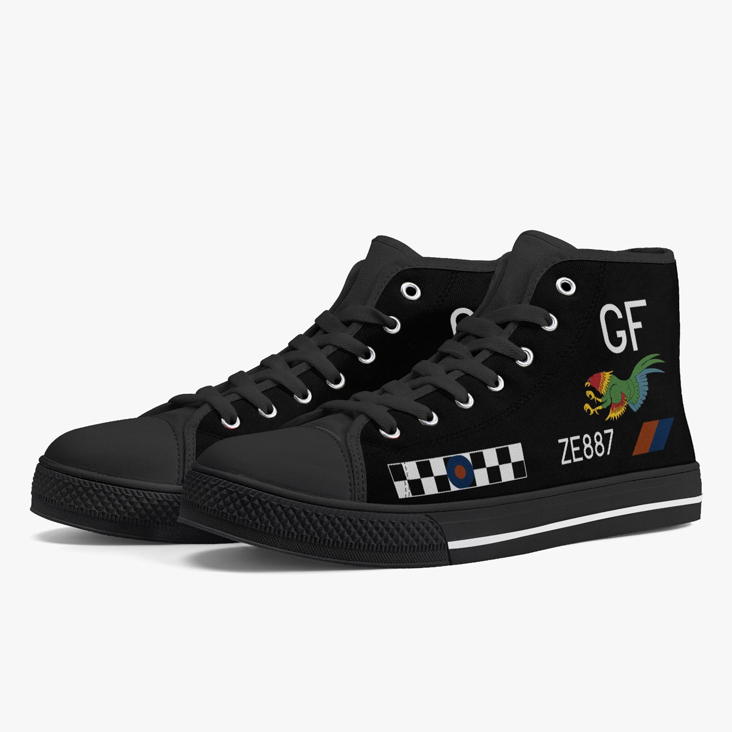 Tornado F.3 (ZE887) High Top Canvas Shoes - I Love a Hangar