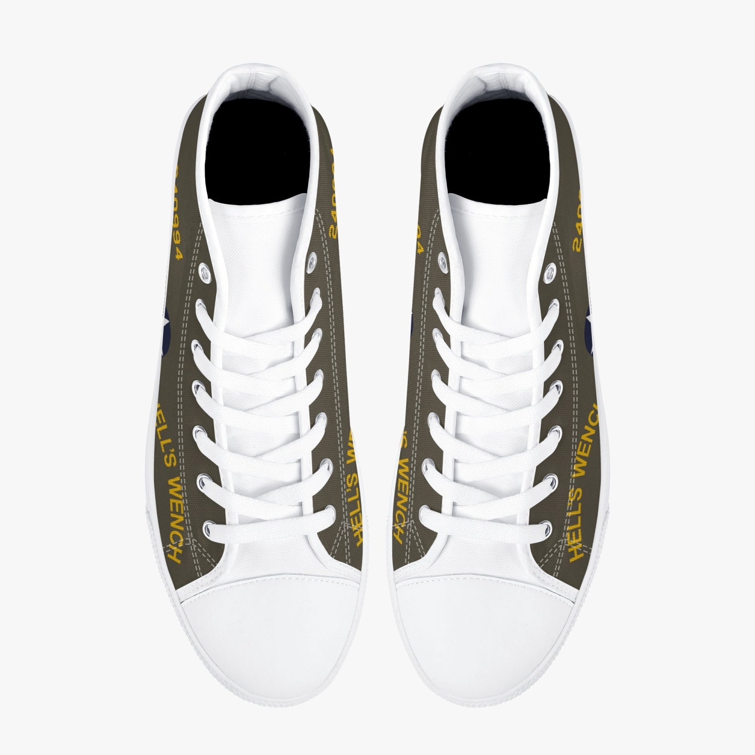 B-24 "Hell's Wench" High Top Canvas Shoes - I Love a Hangar