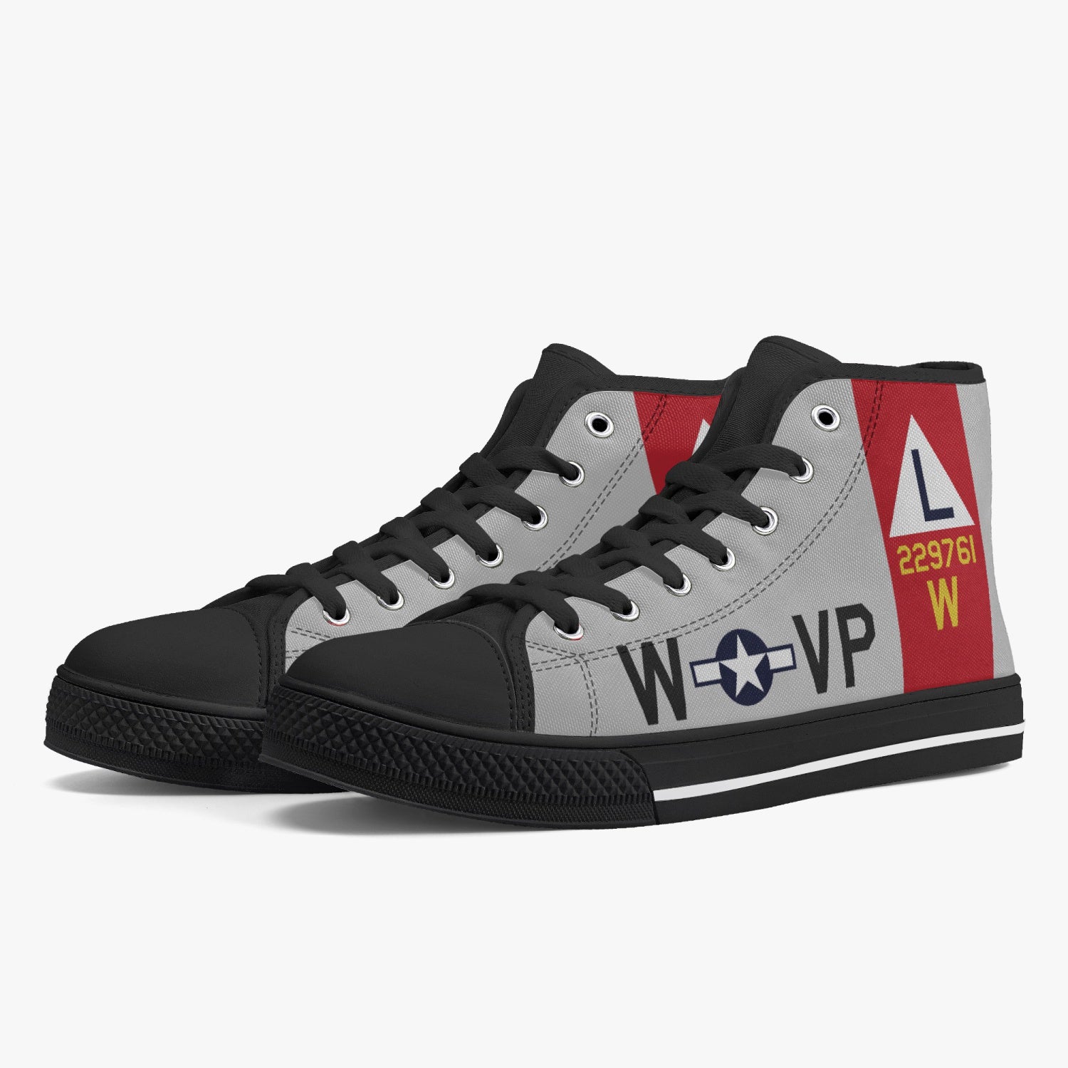 B-17 "VP-W" (229761) High Top Canvas Shoes - I Love a Hangar