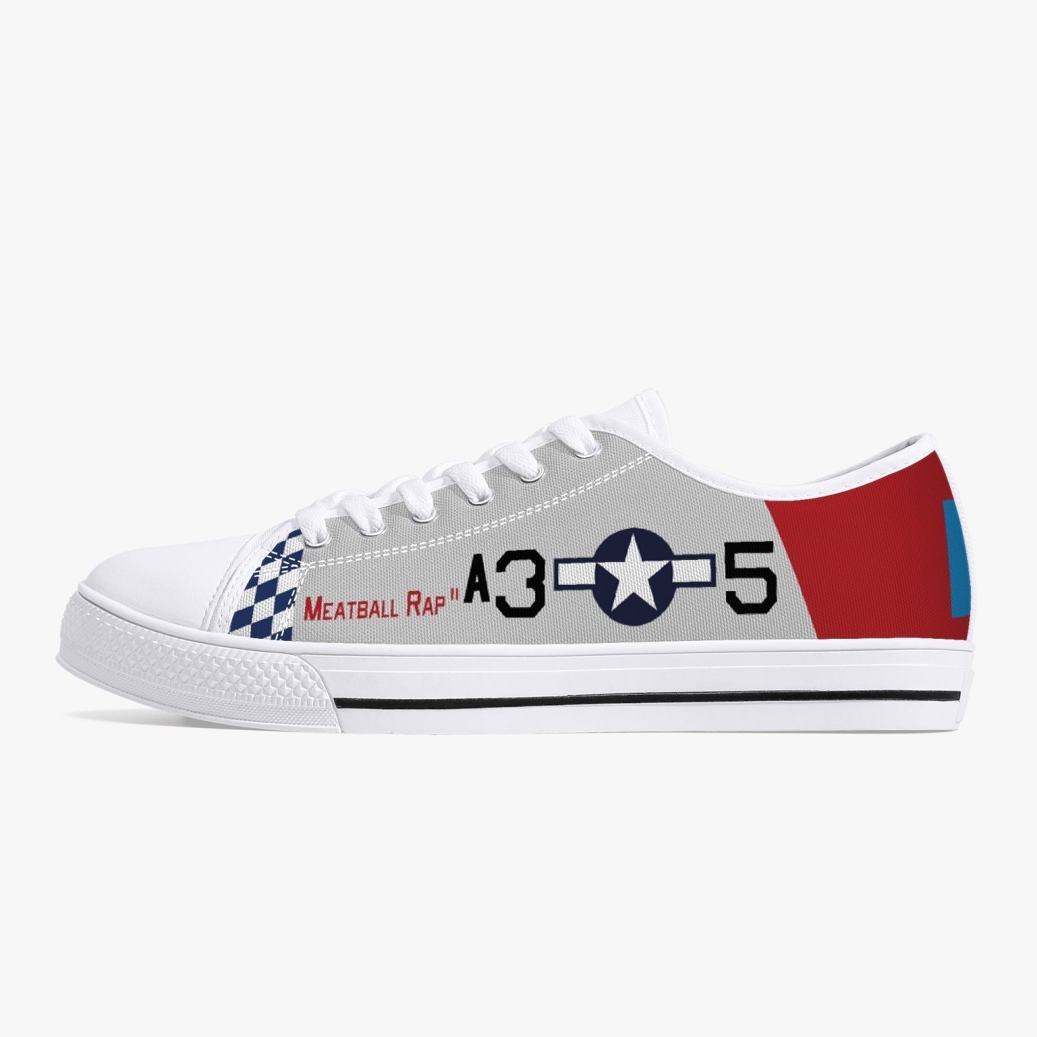 P-51 "Meatball Rap II" Low Top Canvas Shoes - I Love a Hangar