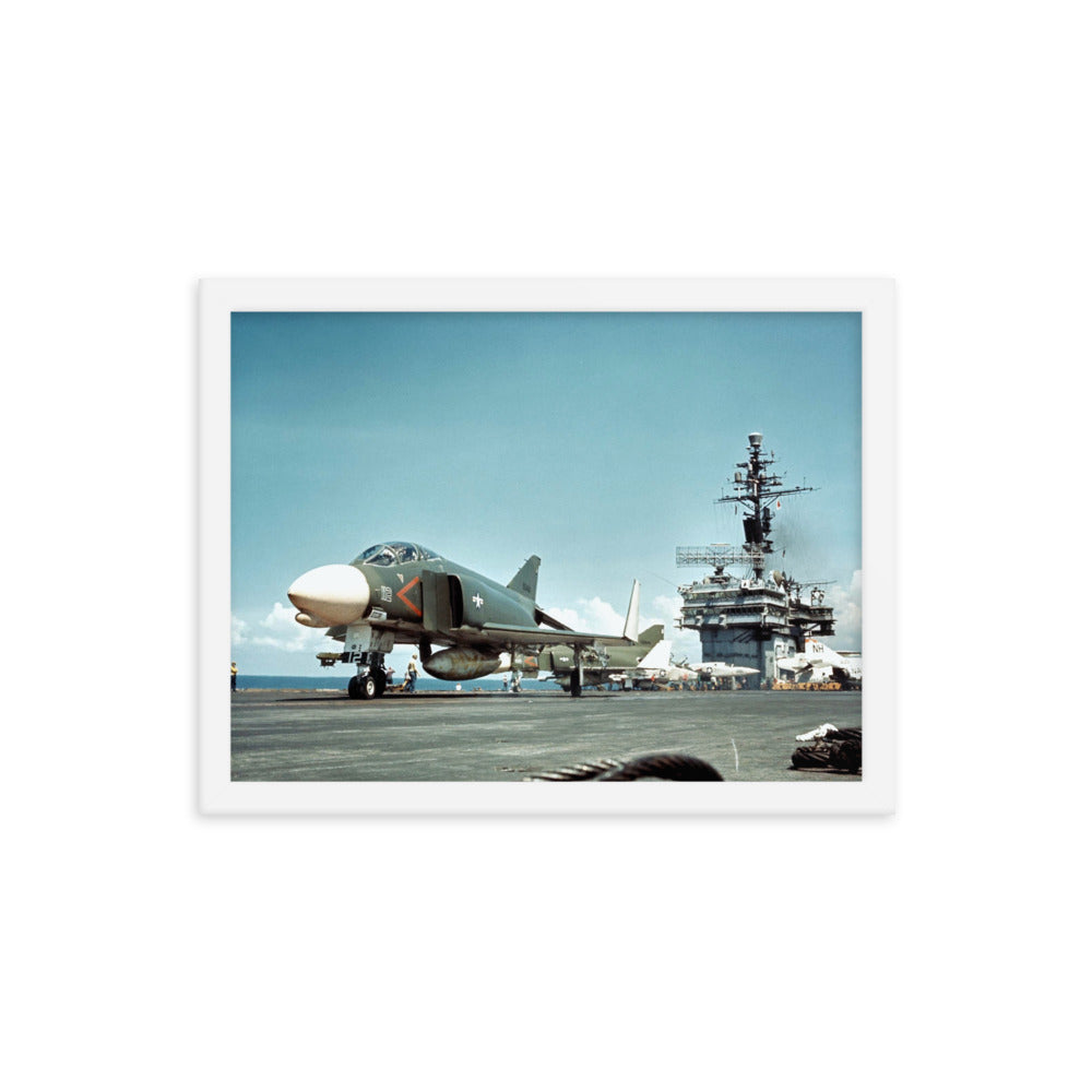 F-4G Camouflaged Phantom Framed poster