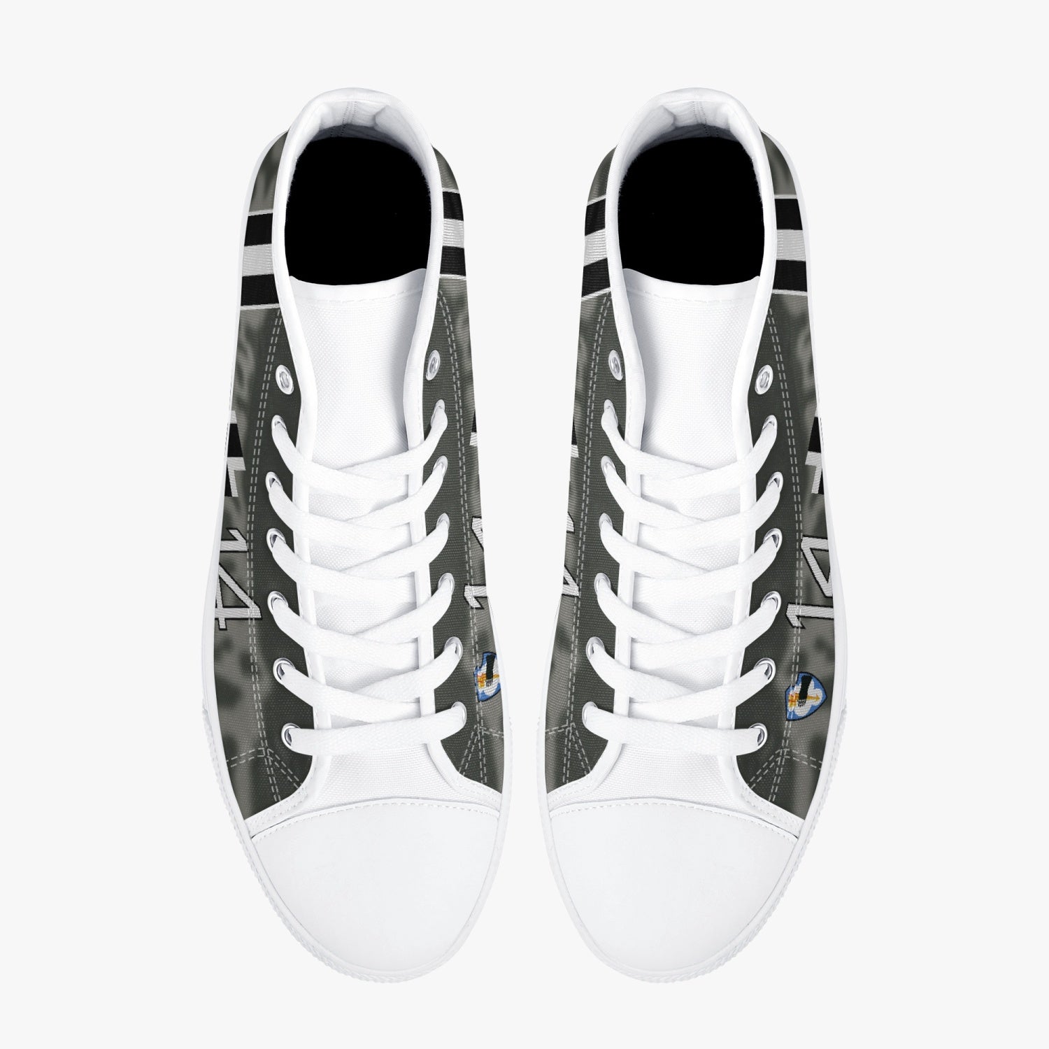 Fw-190 "White 14" High Top Canvas Shoes - I Love a Hangar