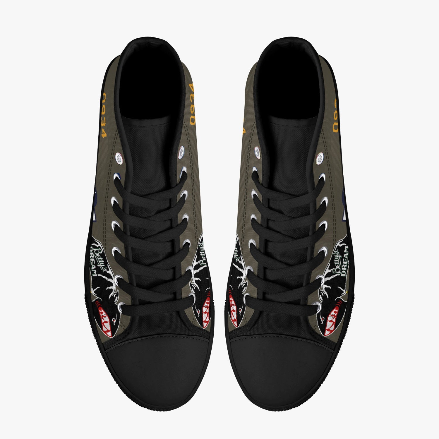 B-25 "Betty's Dream" High Top Canvas Shoes - I Love a Hangar
