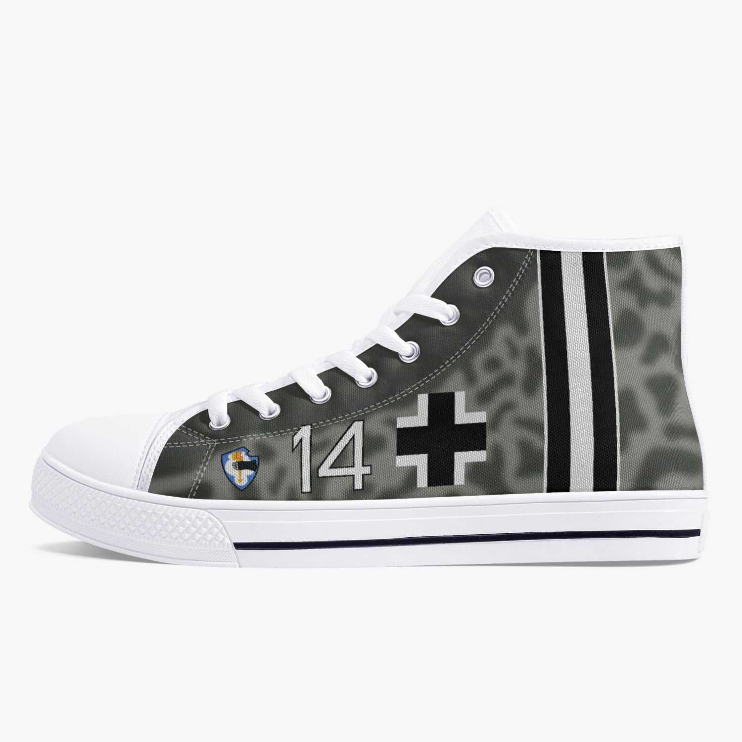 Fw-190 "White 14" High Top Canvas Shoes - I Love a Hangar