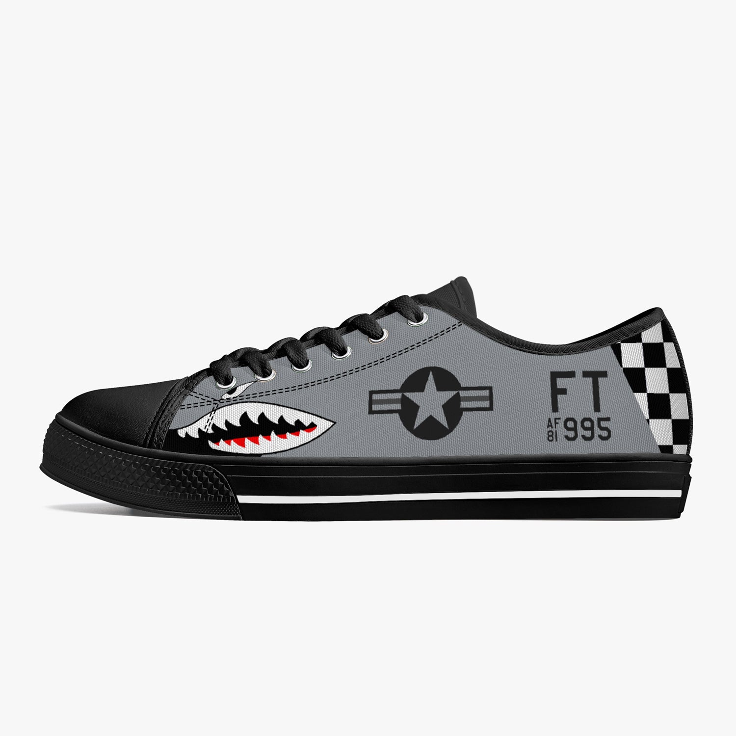 A-10 "Tigers Sharks" Low Top Canvas Shoes - I Love a Hangar