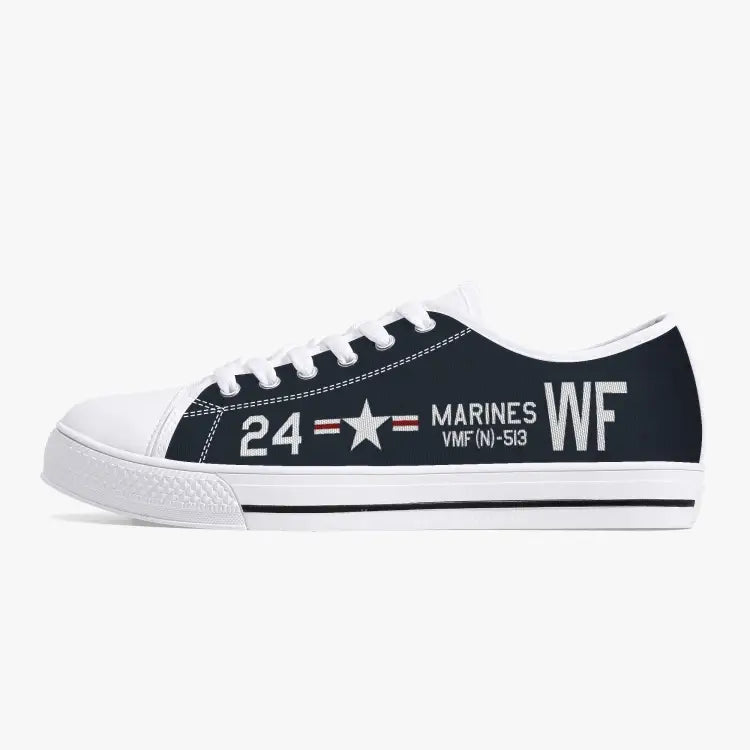 F4U "White 24" Low Top Canvas Shoes - I Love a Hangar