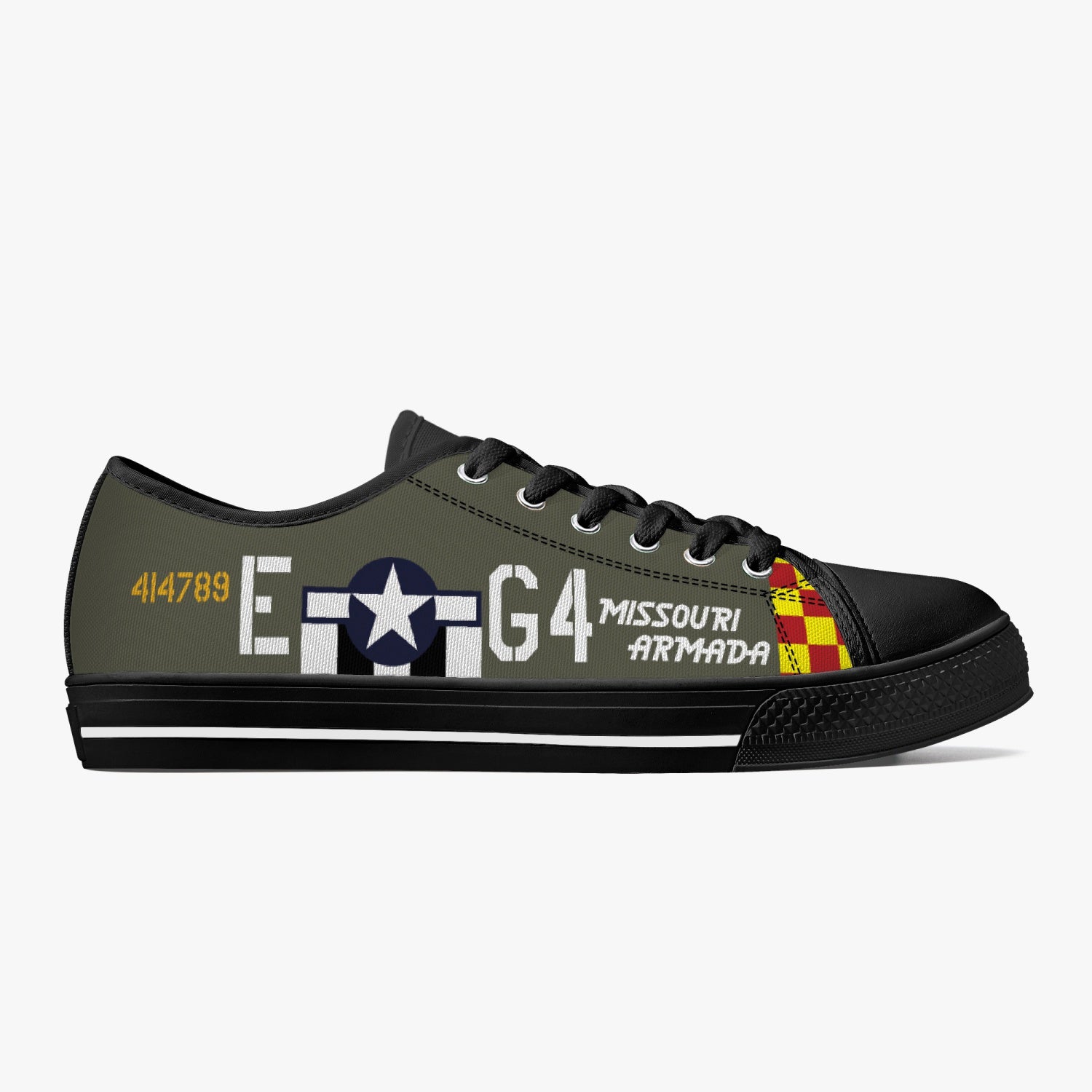 P-51 "Missouri Armada" Low Top Canvas Shoes - I Love a Hangar