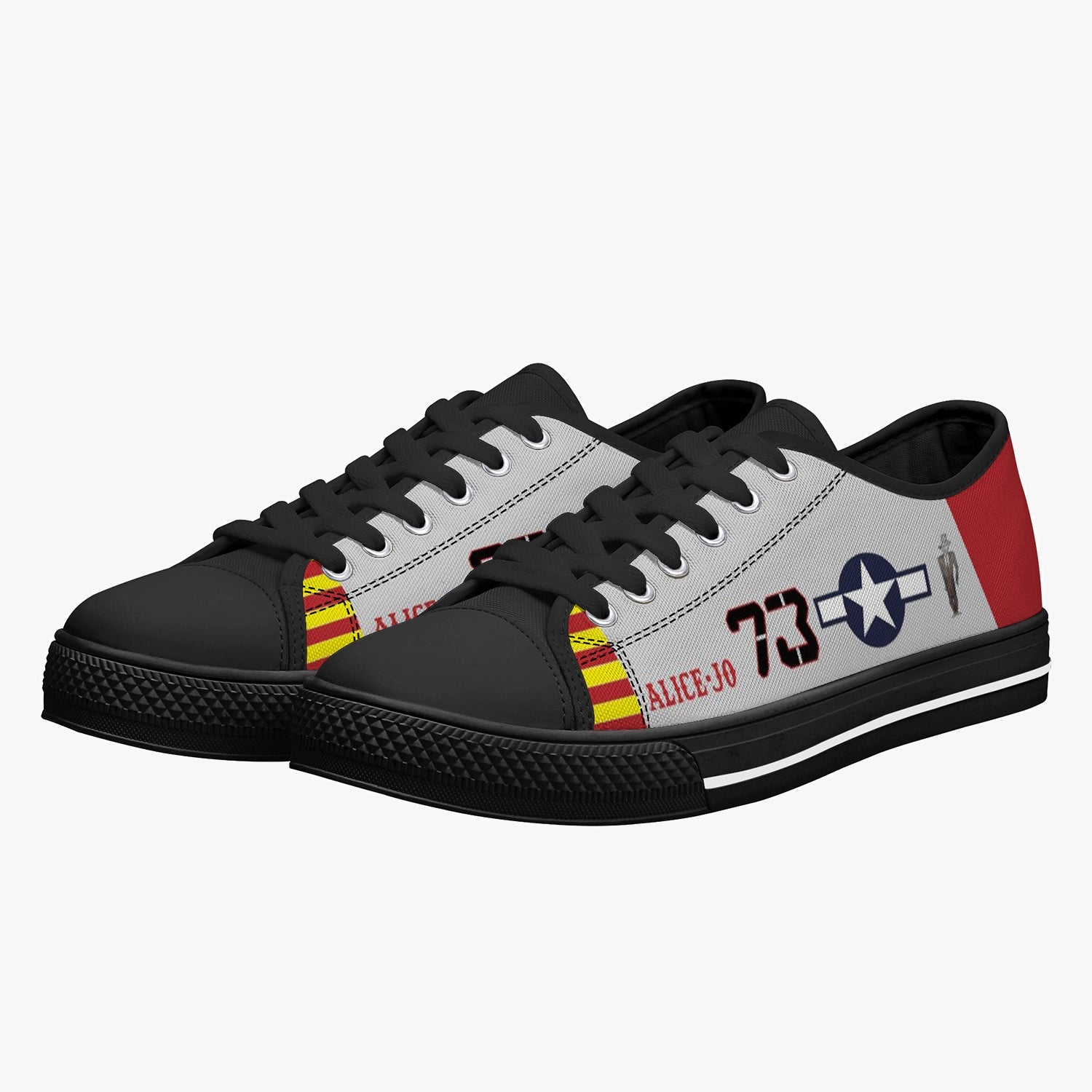 P-51 "Alice-Jo" Low Top Canvas Shoes - I Love a Hangar