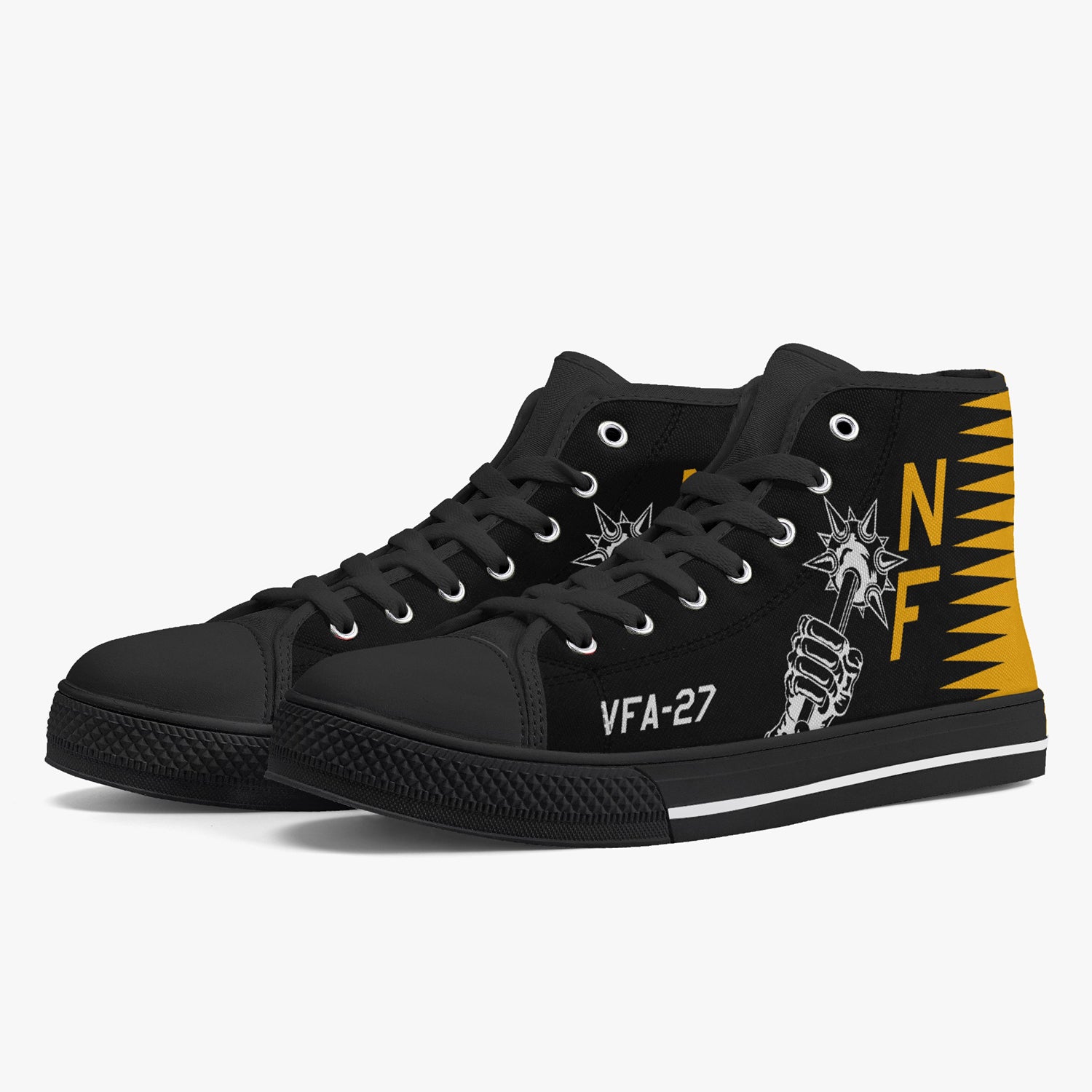 VFA-27 "Royal Maces" High Top Canvas Shoes - I Love a Hangar