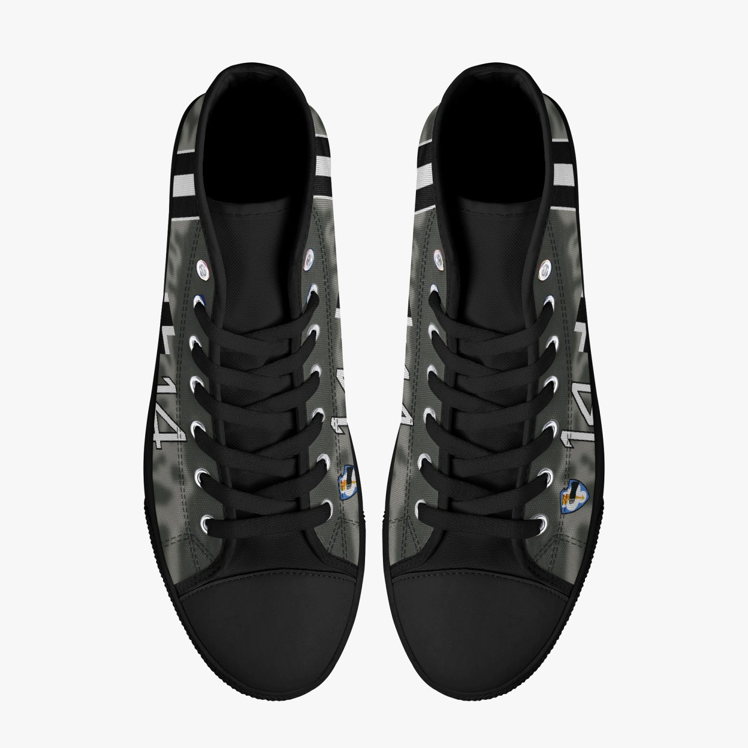 Fw-190 "White 14" High Top Canvas Shoes - I Love a Hangar