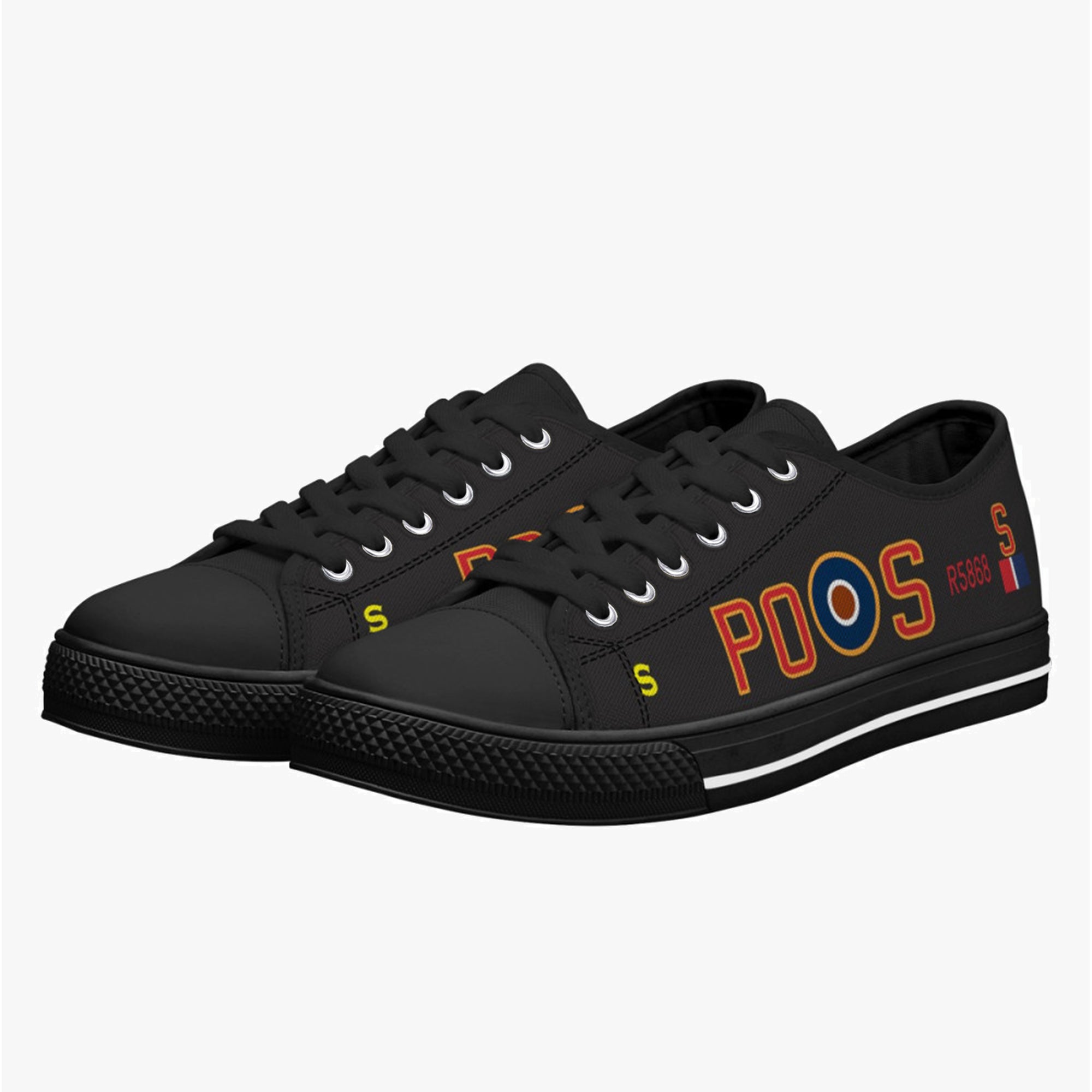 Lancaster "S for Sugar" Low Top Canvas Shoes (Black) - I Love a Hangar