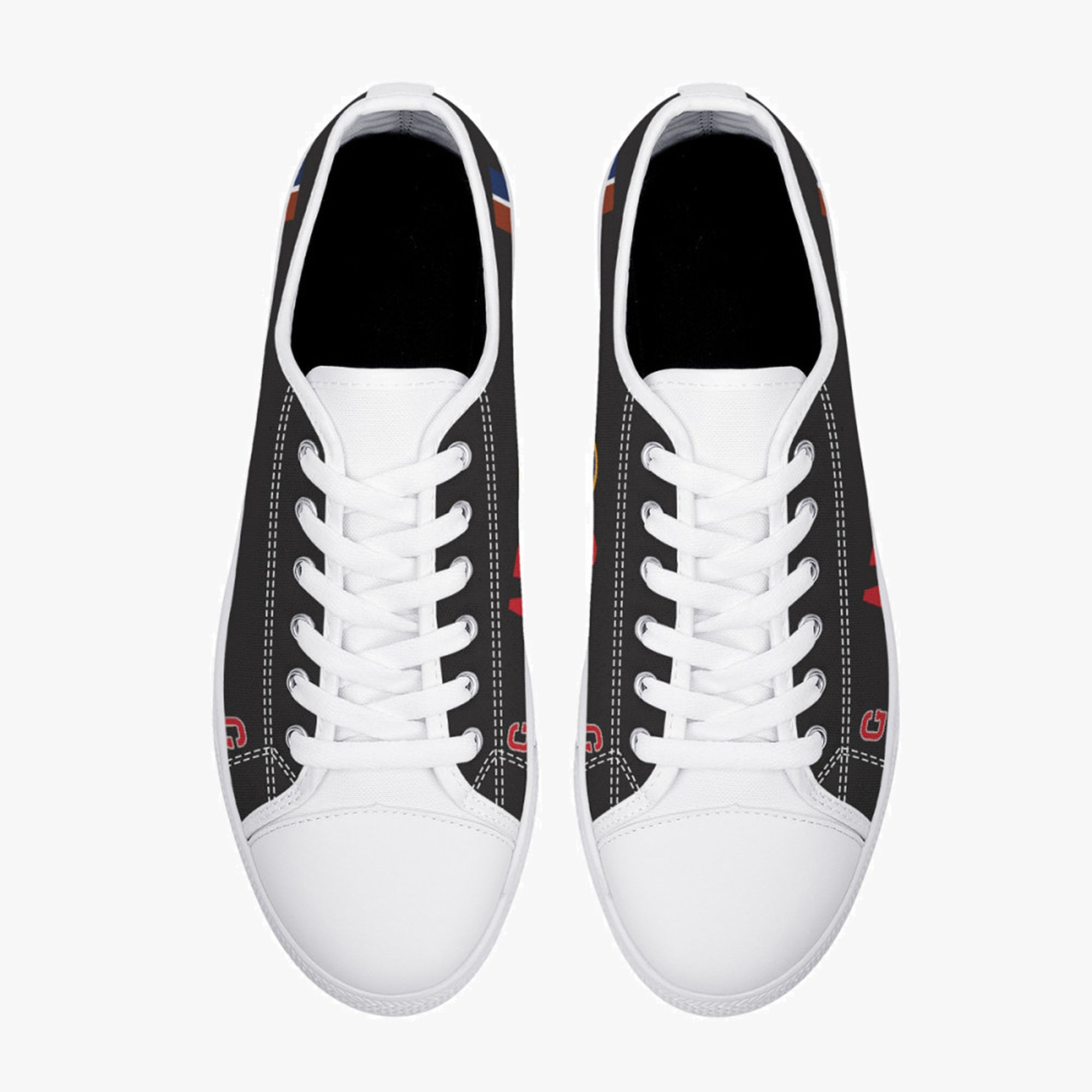 Lancaster "G for George" Low Top Canvas Shoes (Black) - I Love a Hangar