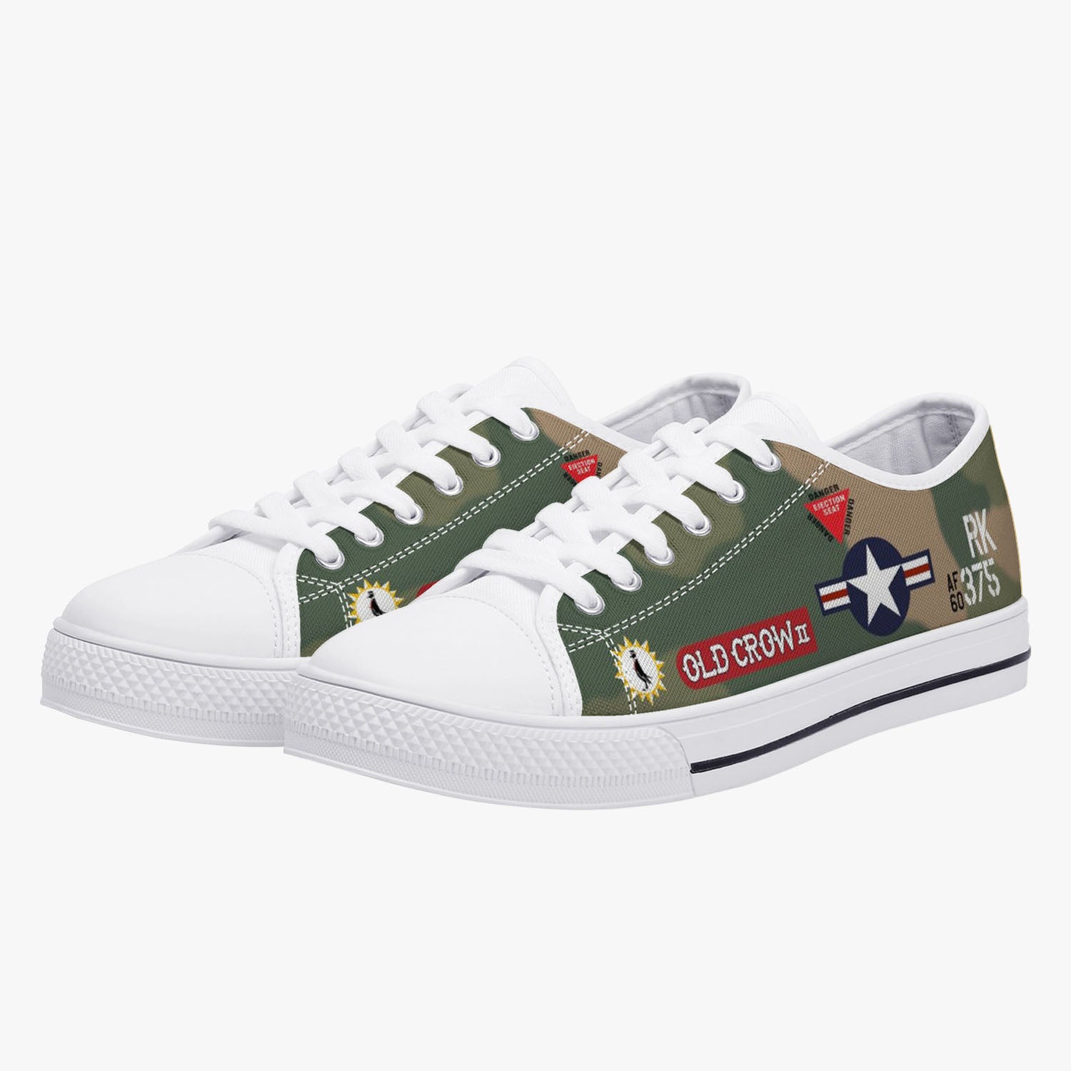 F-105 "Old Crow II" Low Top Canvas Shoes - I Love a Hangar