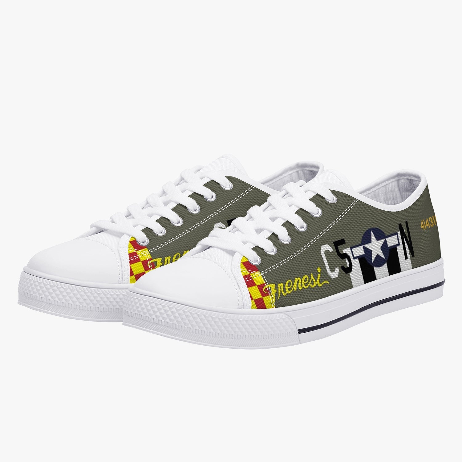 P-51 "Frenesi" Low Top Canvas Shoes - I Love a Hangar