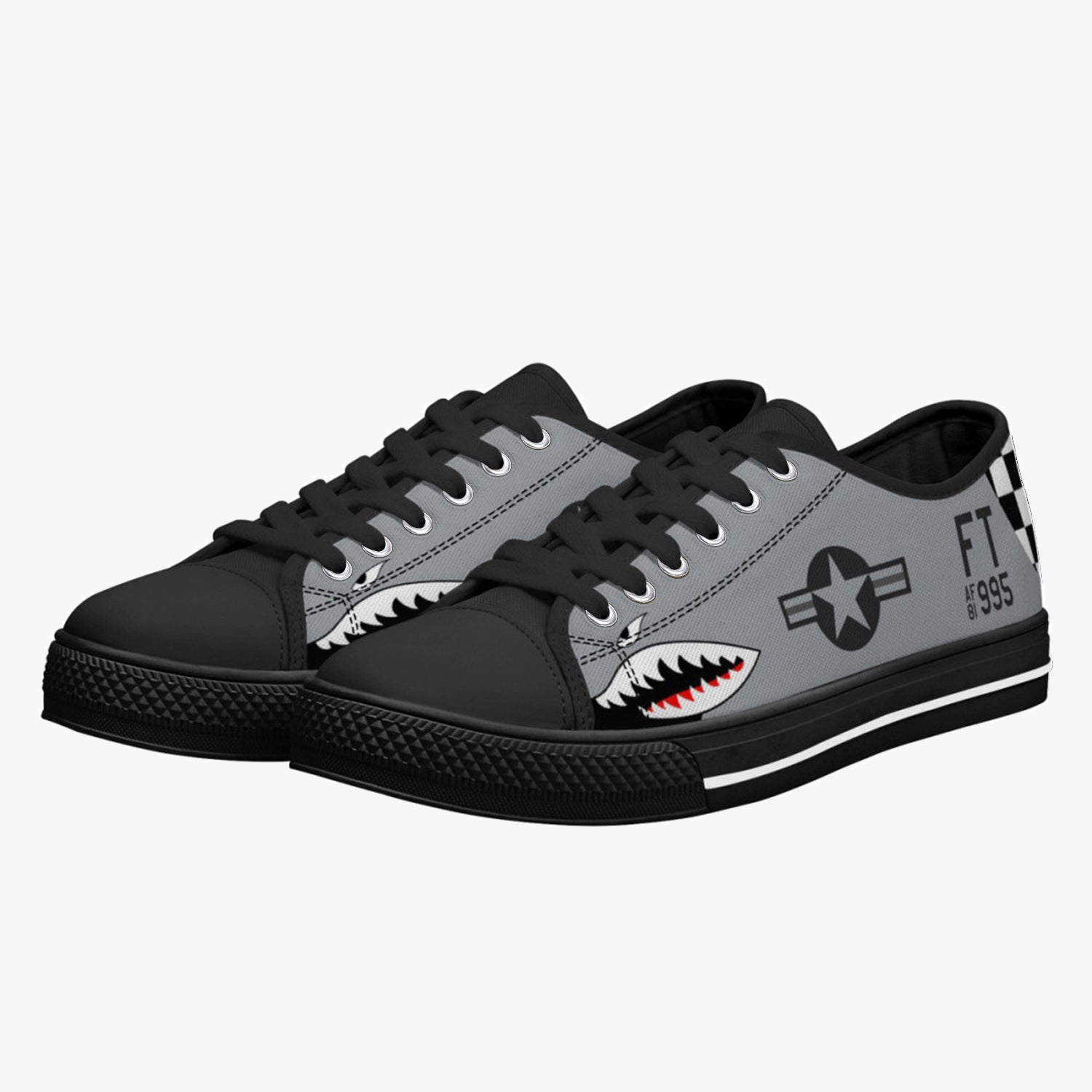 A-10 "Tigers Sharks" Low Top Canvas Shoes - I Love a Hangar