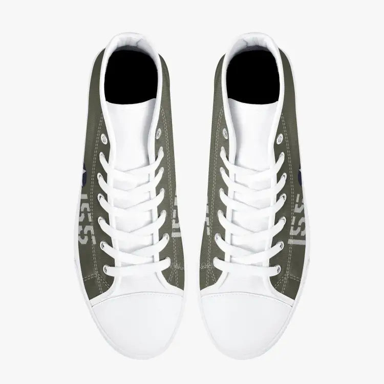 P-40 "#155" of 2LT Kenneth Taylor High Top Canvas Shoes - I Love a Hangar