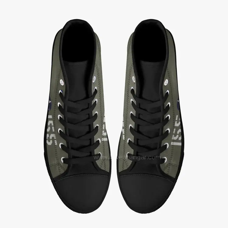 P-40 "#155" of 2LT Kenneth Taylor High Top Canvas Shoes - I Love a Hangar