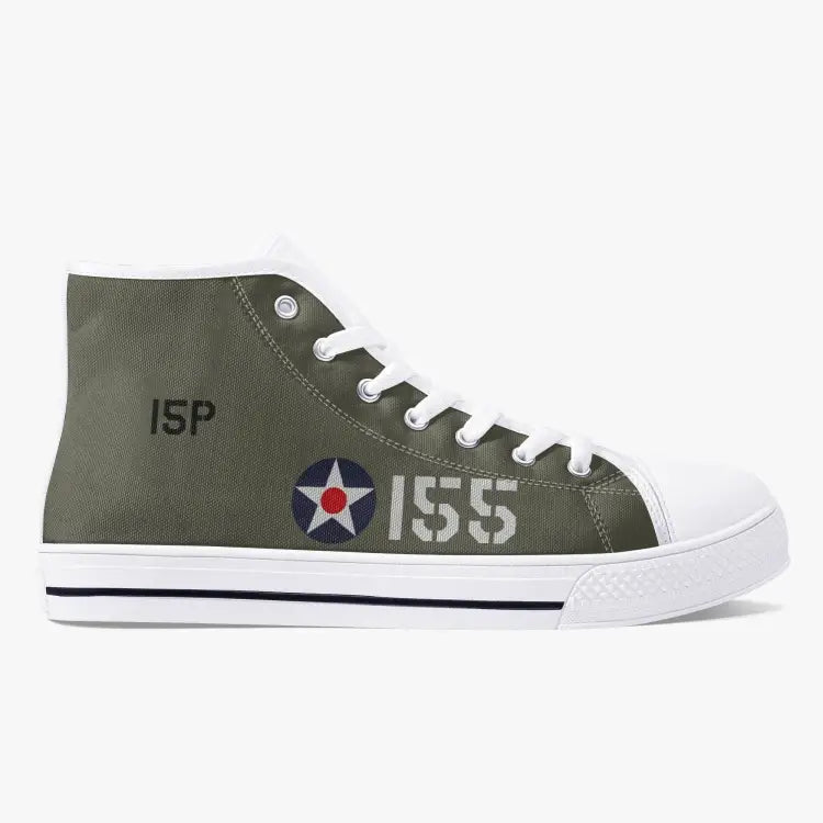 P-40 "#155" of 2LT Kenneth Taylor High Top Canvas Shoes - I Love a Hangar