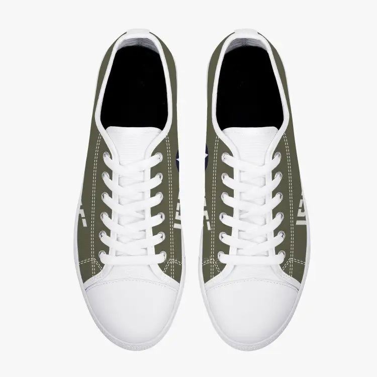 P-40 "#155" of 2LT Kenneth Taylor Low Top Canvas Shoes - I Love a Hangar