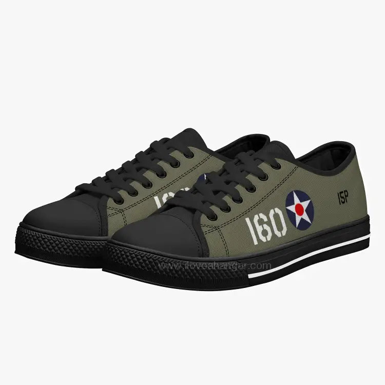 P-40 "#160" of 2LT George Welch Low Top Canvas Shoes - I Love a Hangar