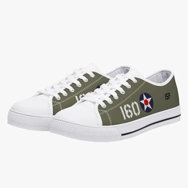 P-40 "#160" of 2LT George Welch Low Top Canvas Shoes - I Love a Hangar