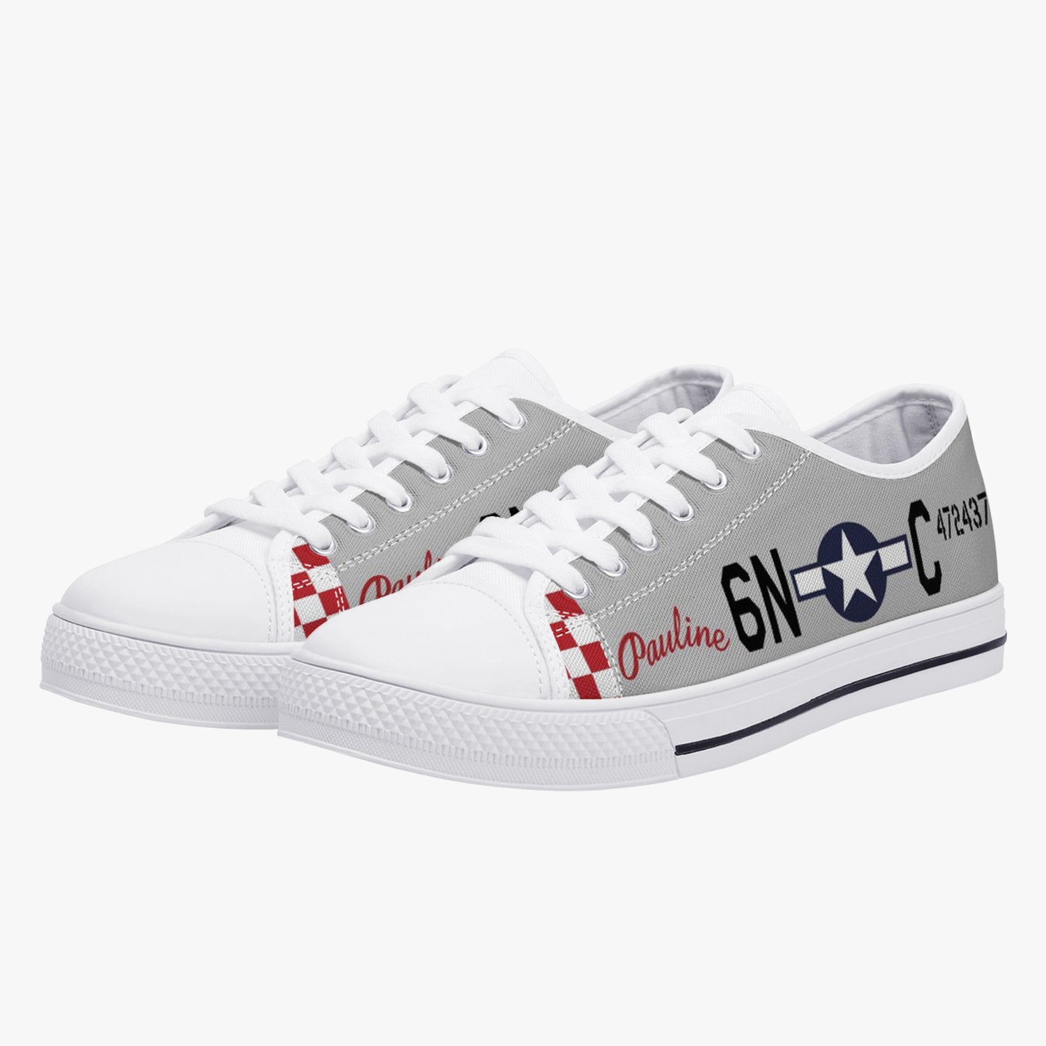 P-51 "Pauline" Low Top Canvas Shoes - I Love a Hangar