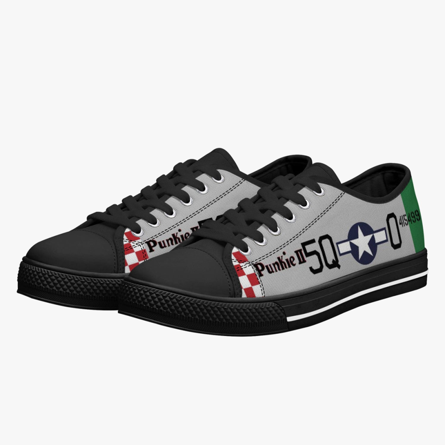 P-51 "Punkie II" Low Top Canvas Shoes - I Love a Hangar