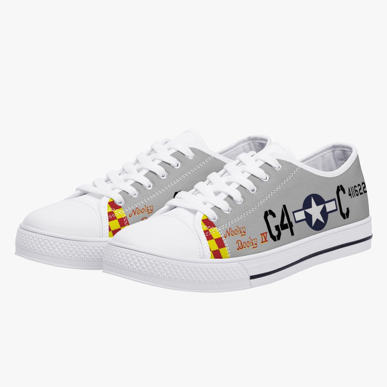 P-51 "Nooky Booky IV" Low Top Canvas Shoes - I Love a Hangar