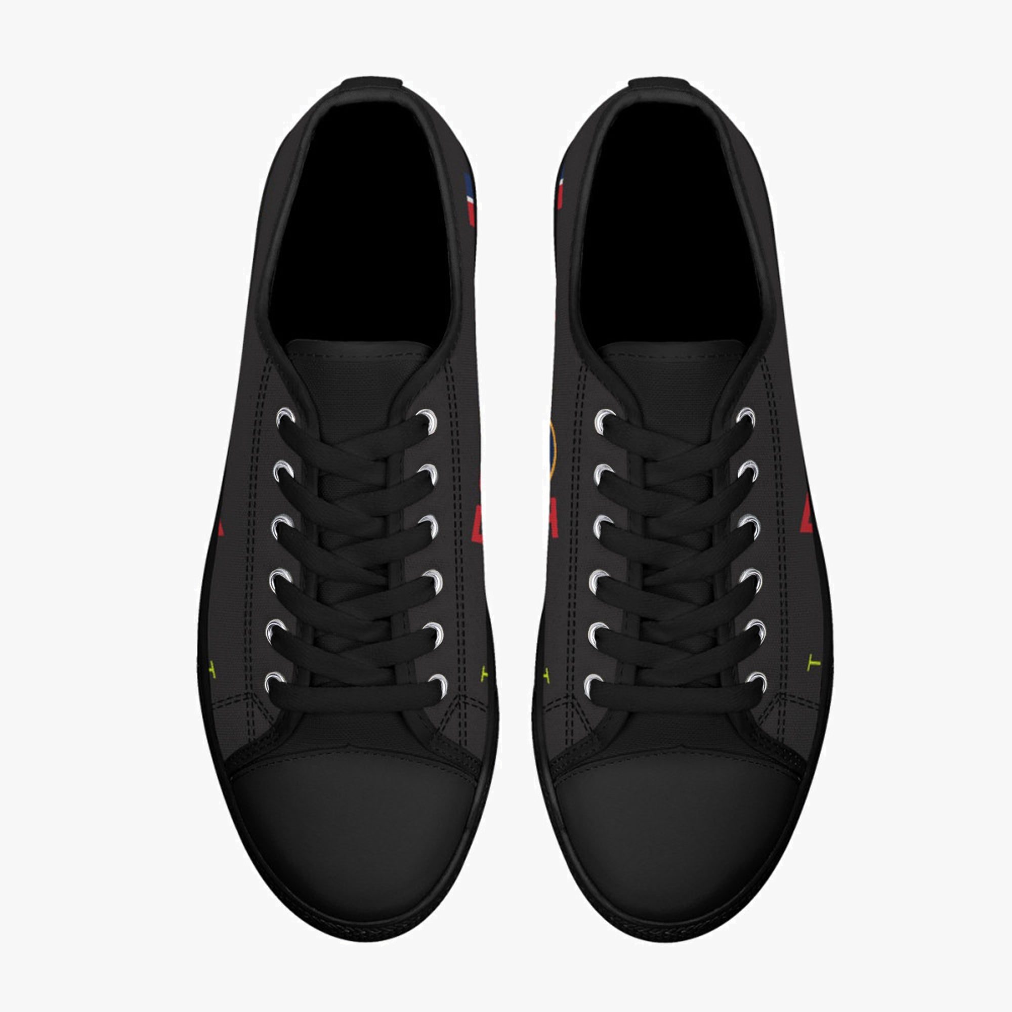 Lancaster "F2-T" Low Top Canvas Shoes (Black) - I Love a Hangar