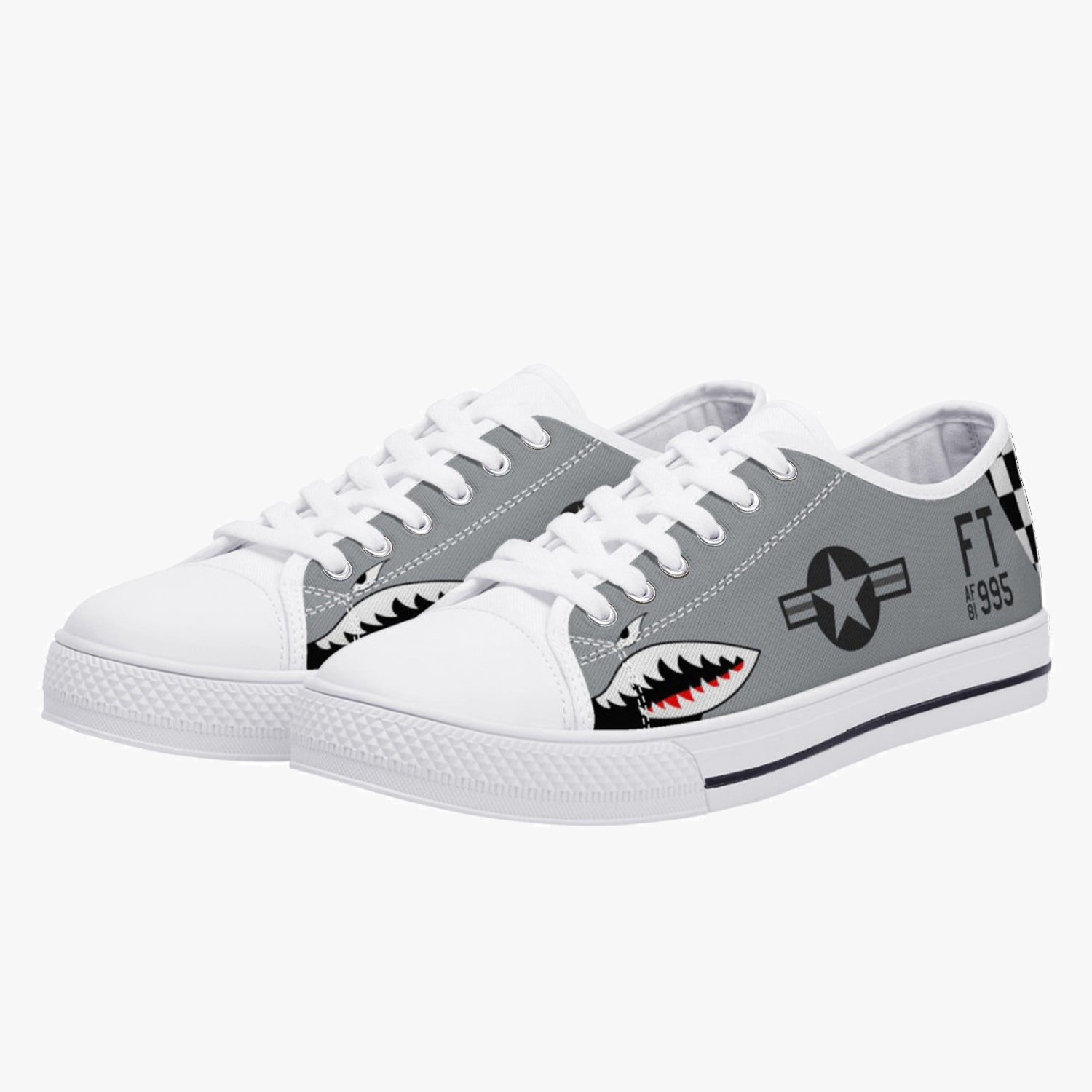 A-10 "Tigers Sharks" Low Top Canvas Shoes - I Love a Hangar