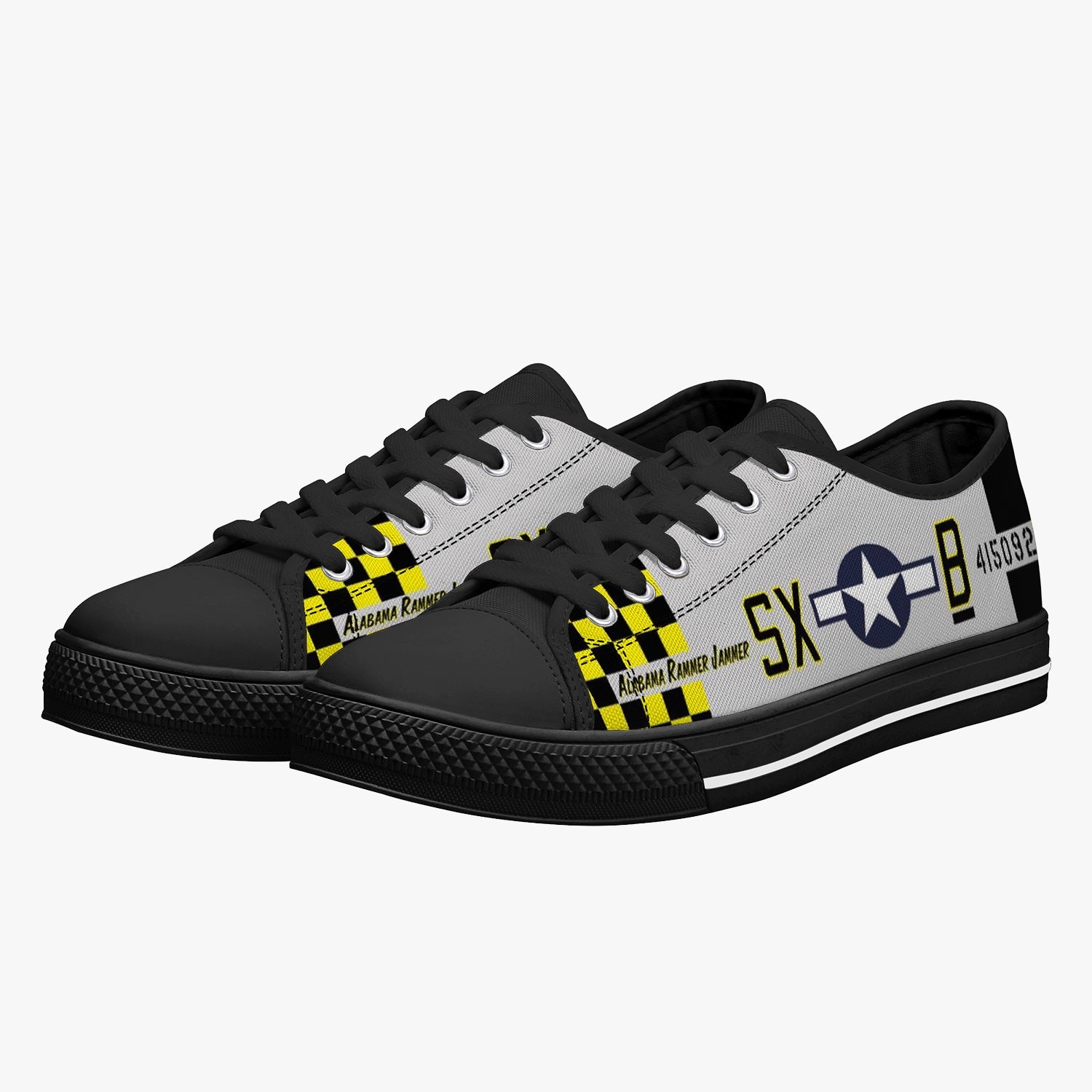 P-51 "Alabama Rammer Jammer" Low Top Canvas Shoes - I Love a Hangar