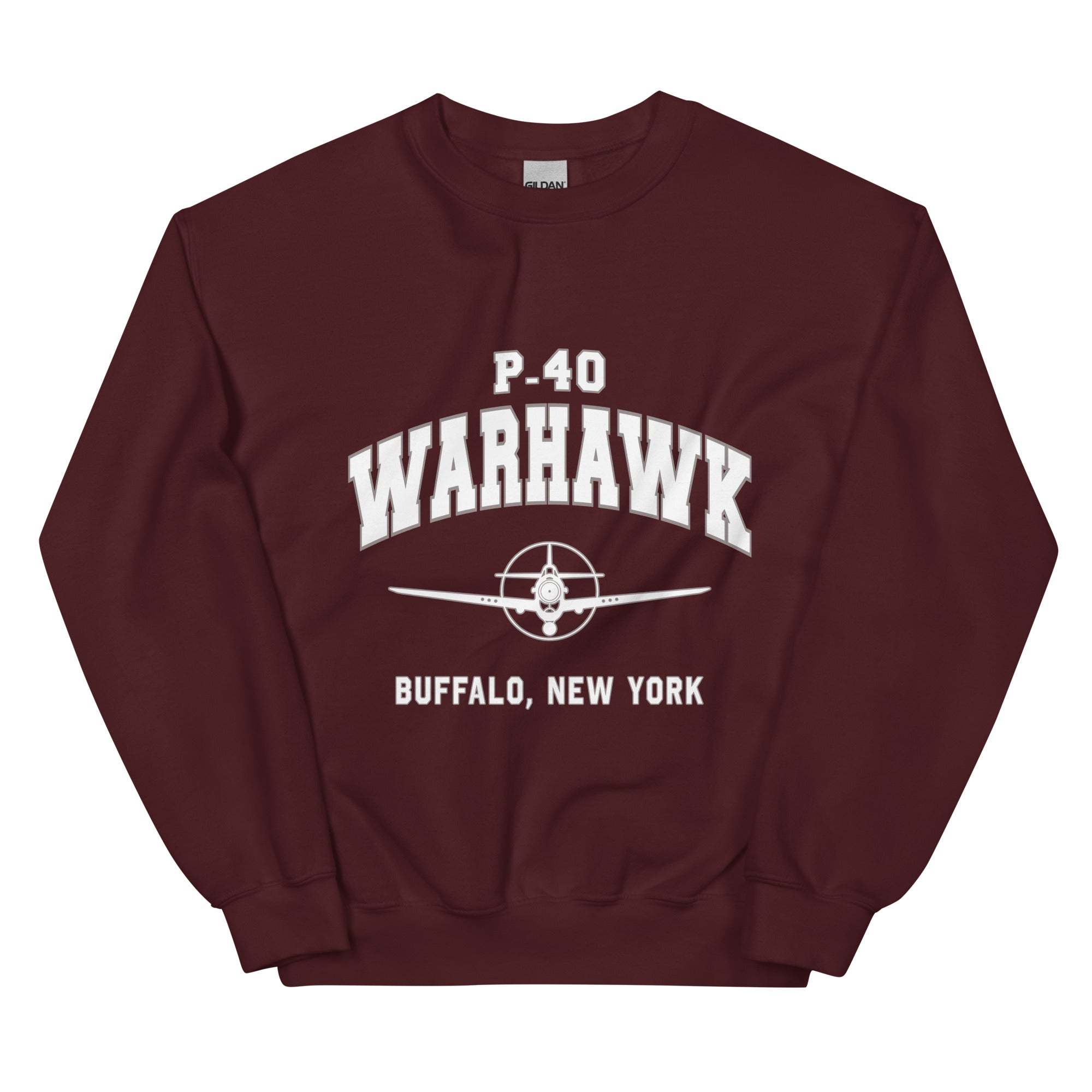 P-40 Warhawk College Style Unisex Sweatshirt - I Love a Hangar
