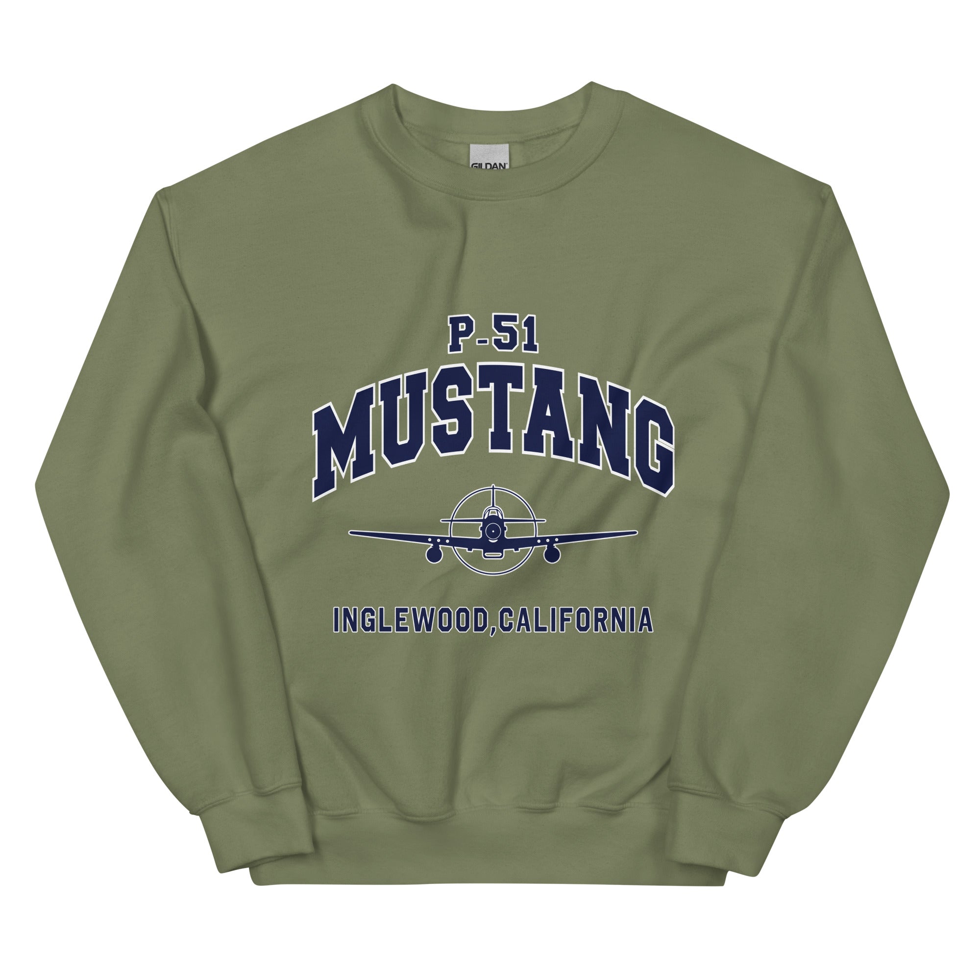 P-51 Mustang College Style Unisex Sweatshirt - I Love a Hangar
