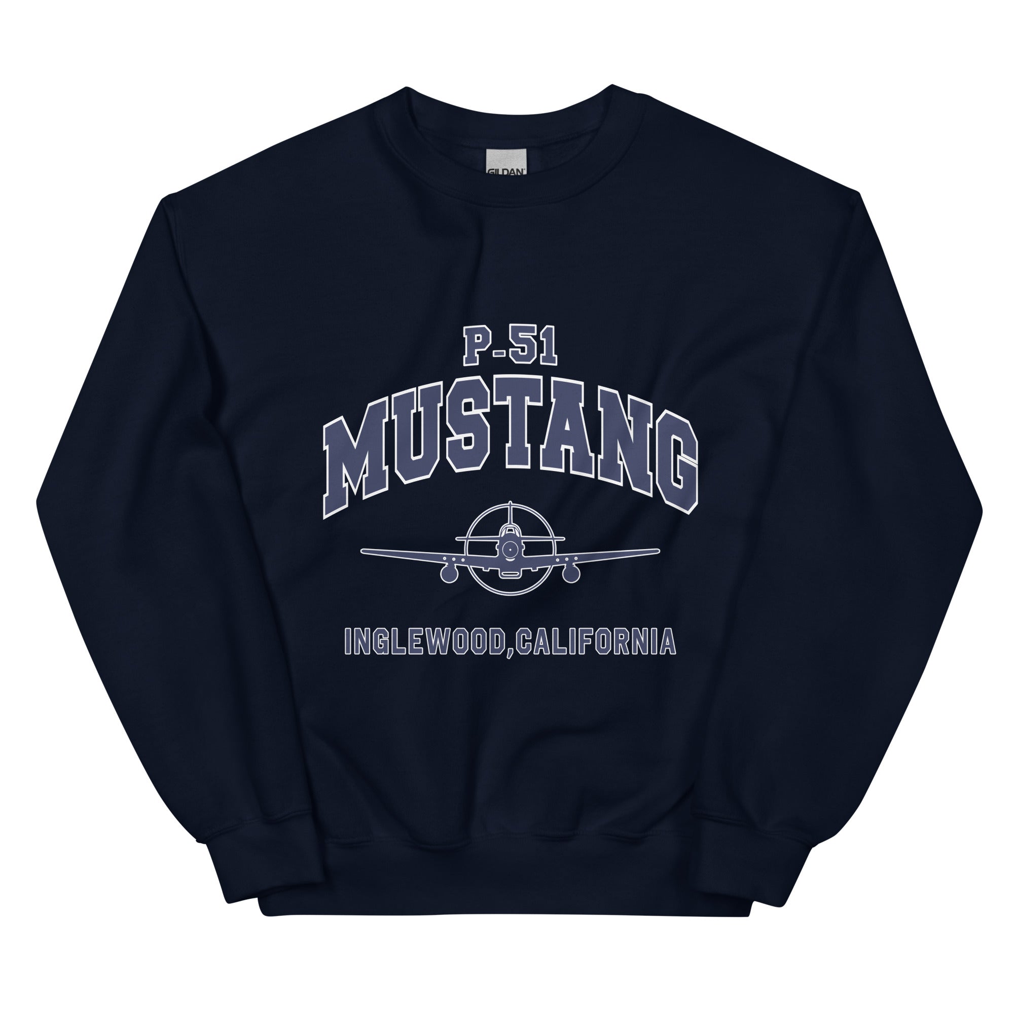 P-51 Mustang College Style Unisex Sweatshirt - I Love a Hangar