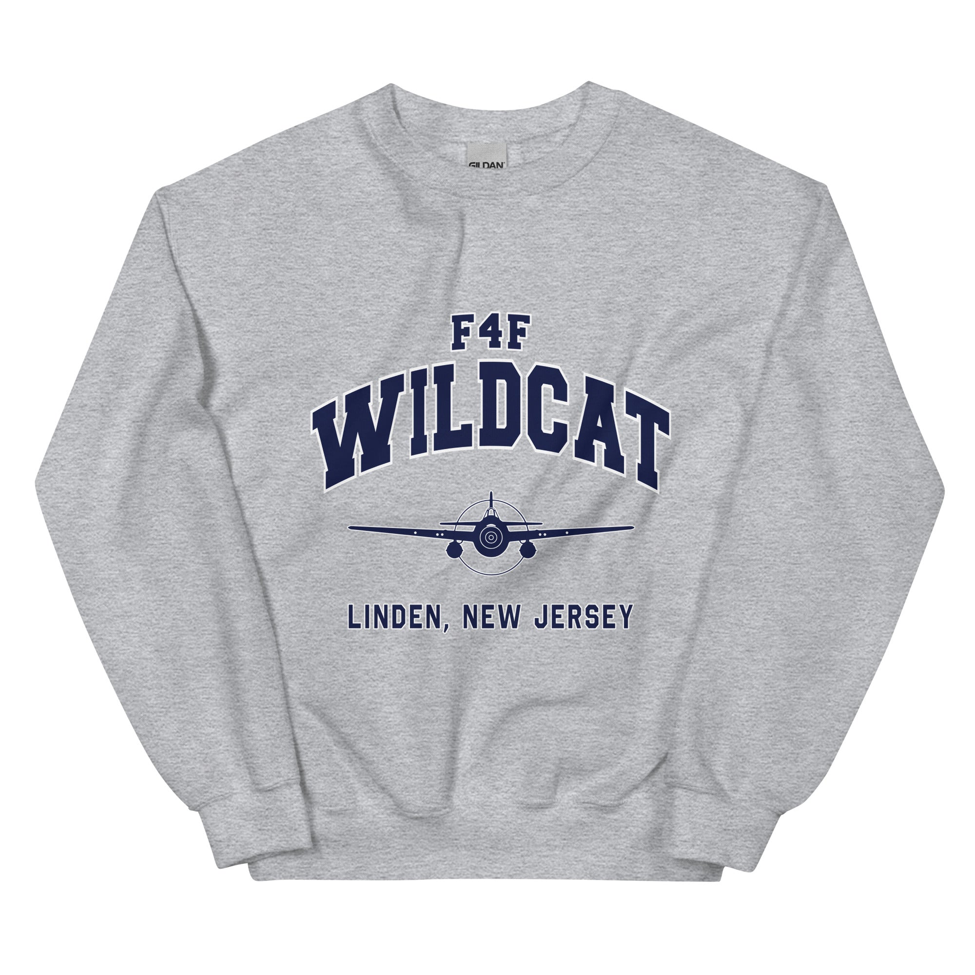 F4F Wildcat College Style Unisex Sweatshirt - I Love a Hangar