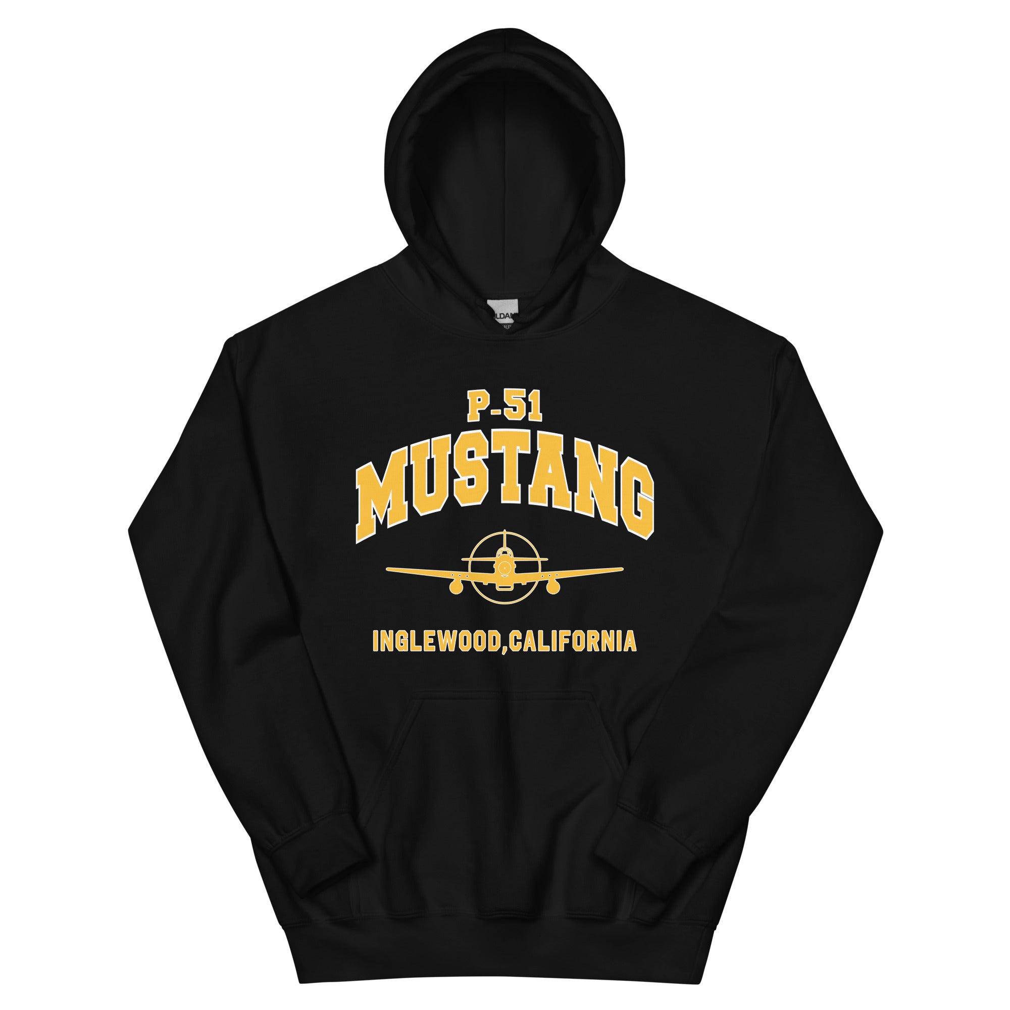 P-51 Mustang College Style Unisex Hoodie - I Love a Hangar