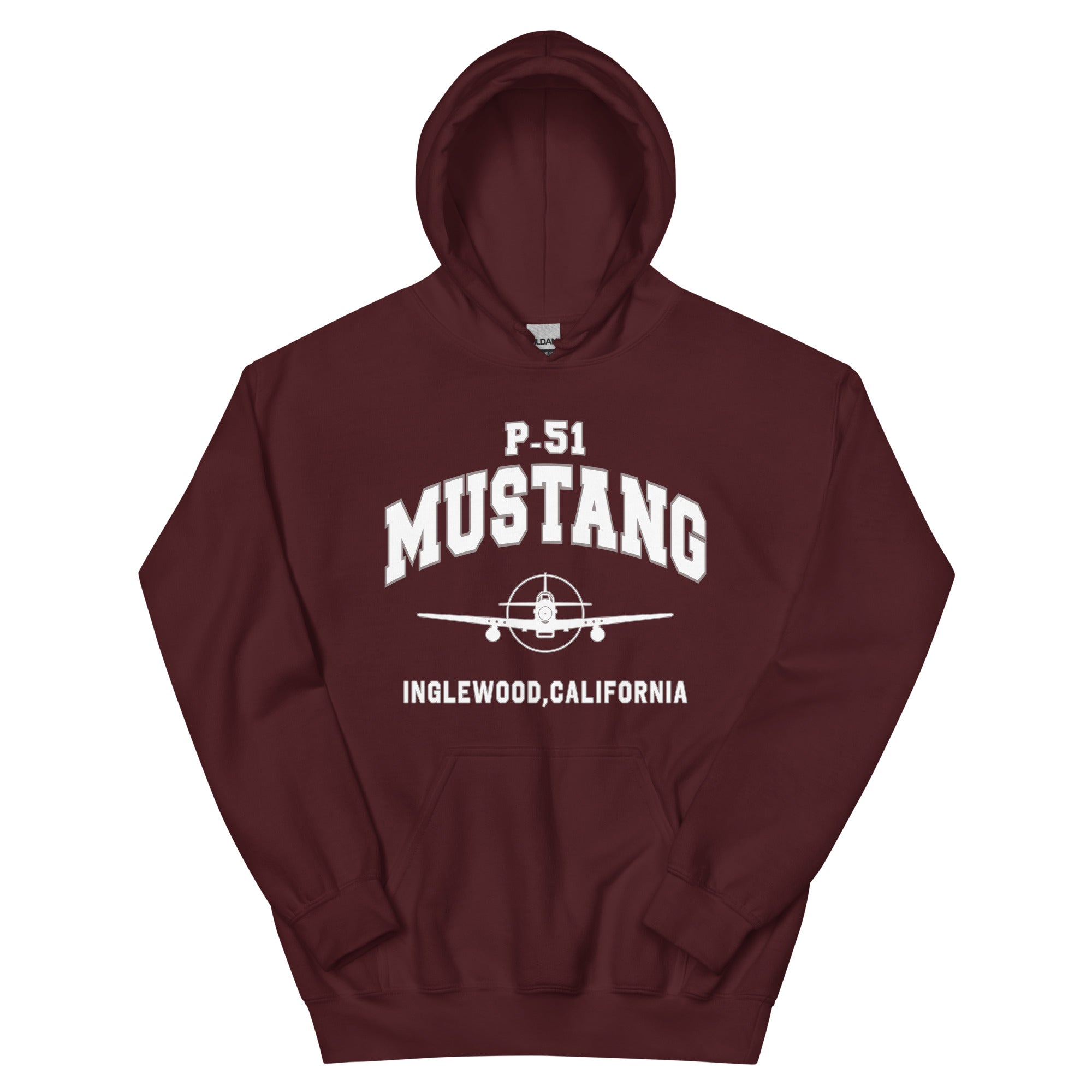 P-51 Mustang College Style Unisex Hoodie - I Love a Hangar