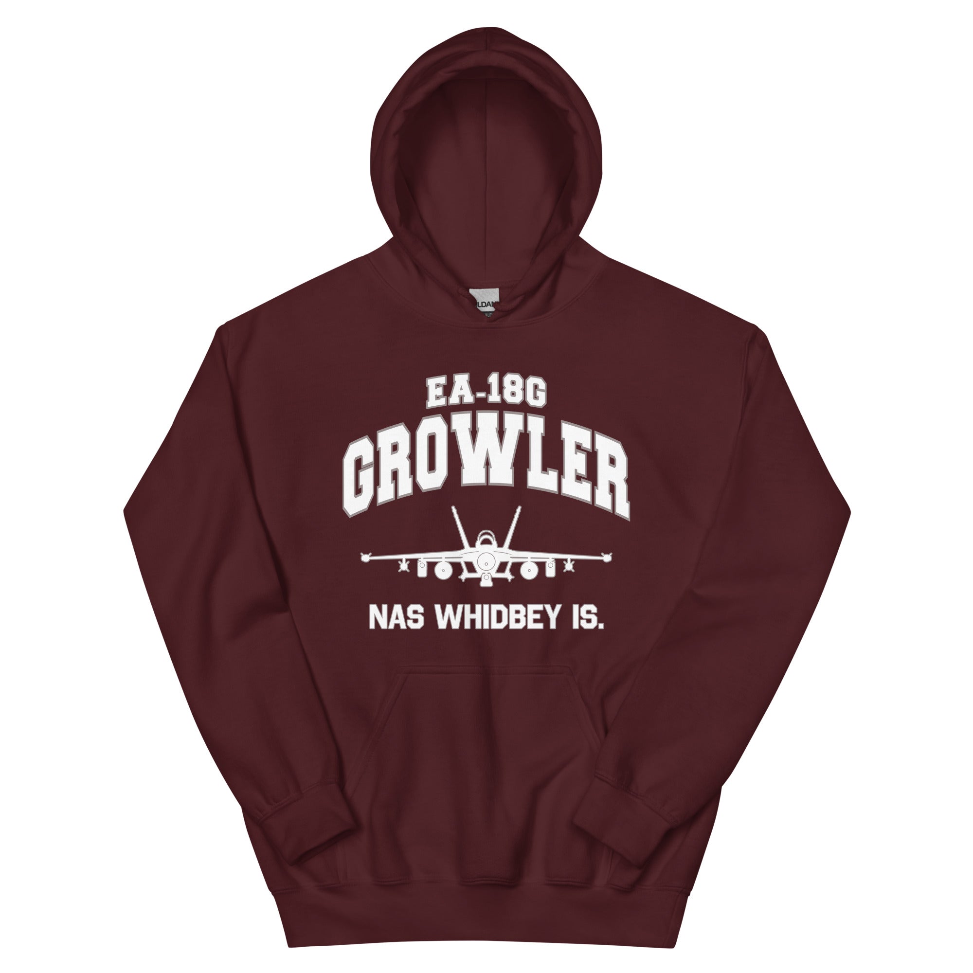 EA-18G "Growler" College Style Unisex Hoodie - I Love a Hangar