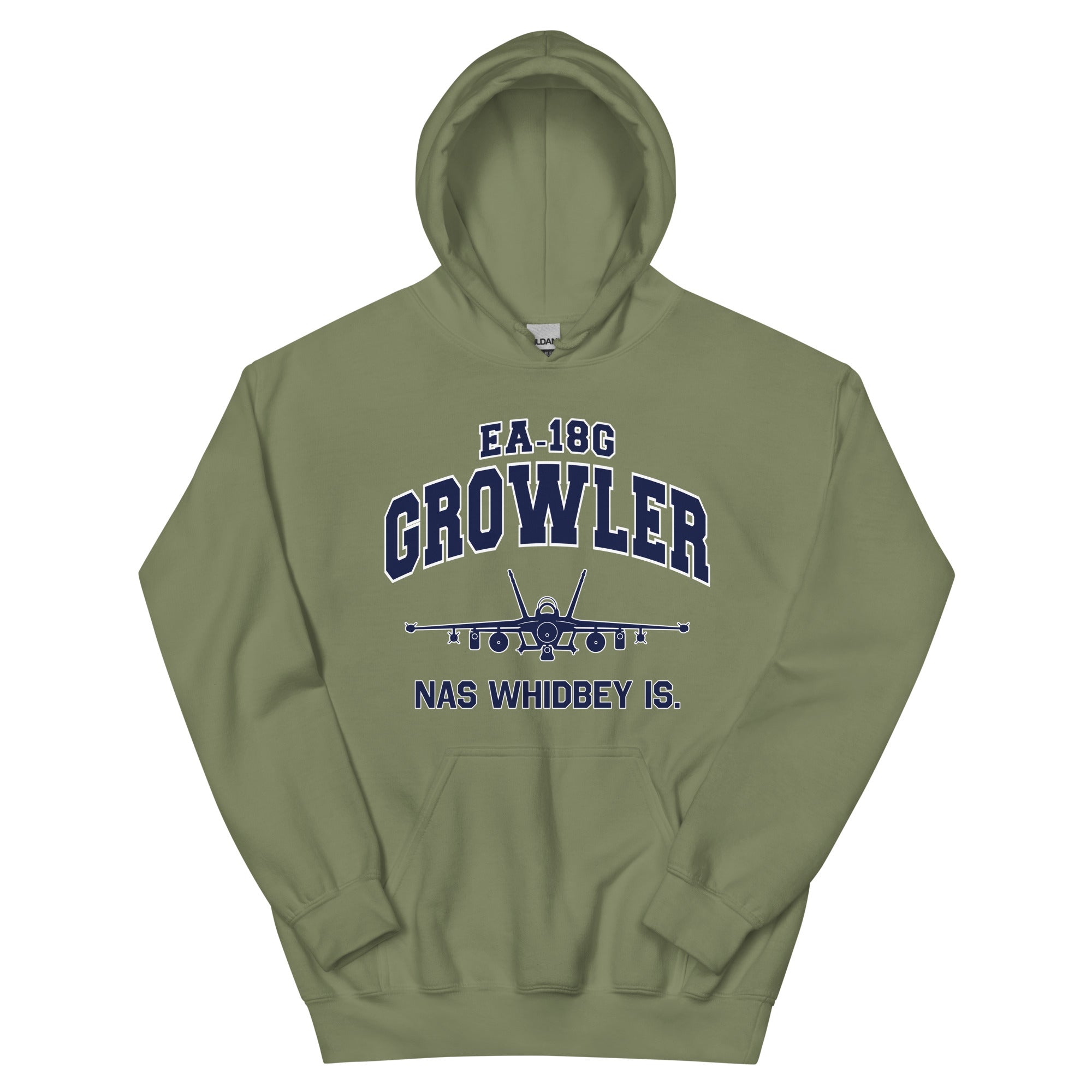 EA-18G "Growler" College Style Unisex Hoodie - I Love a Hangar