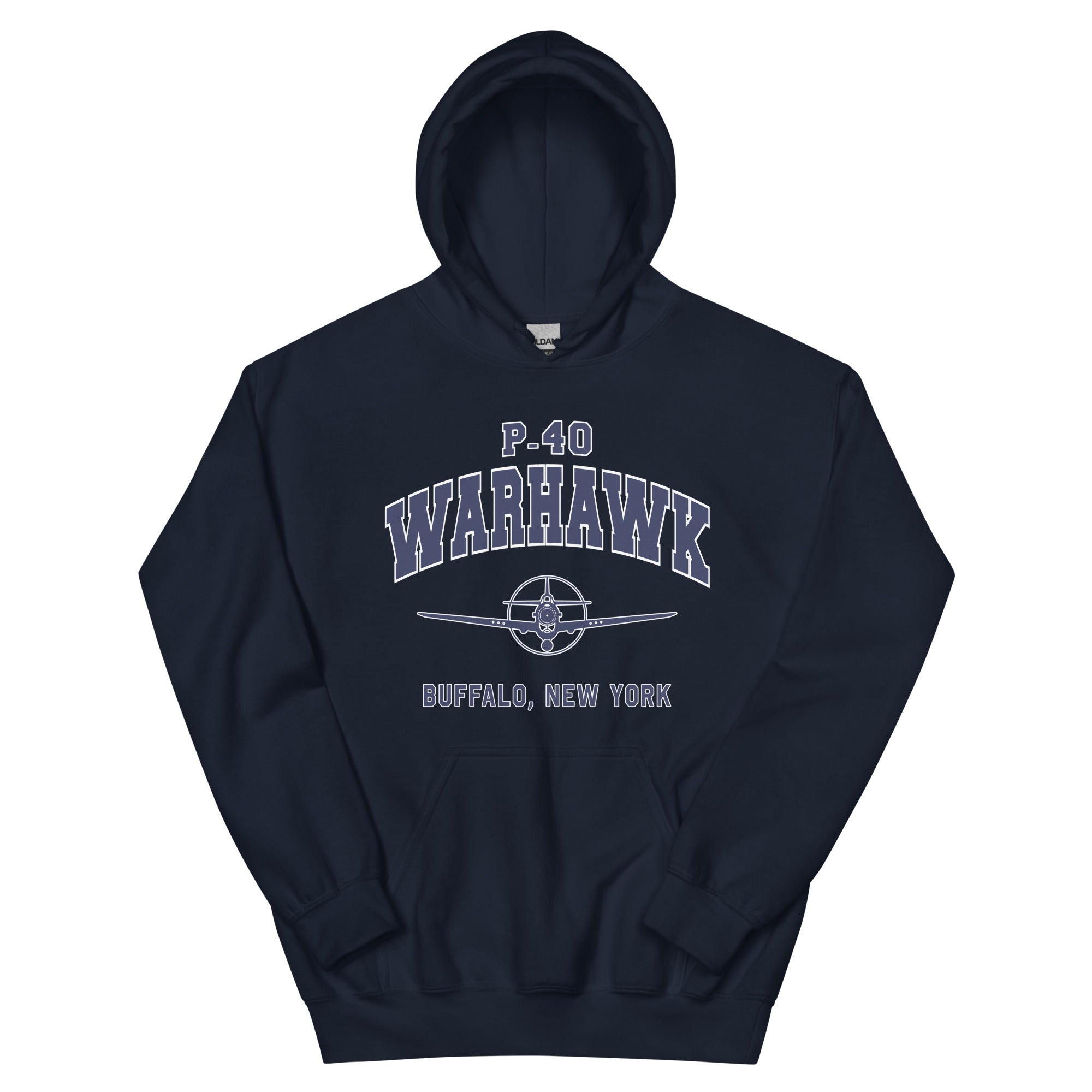 P-40 Warhawk College Style Unisex Hoodie - I Love a Hangar