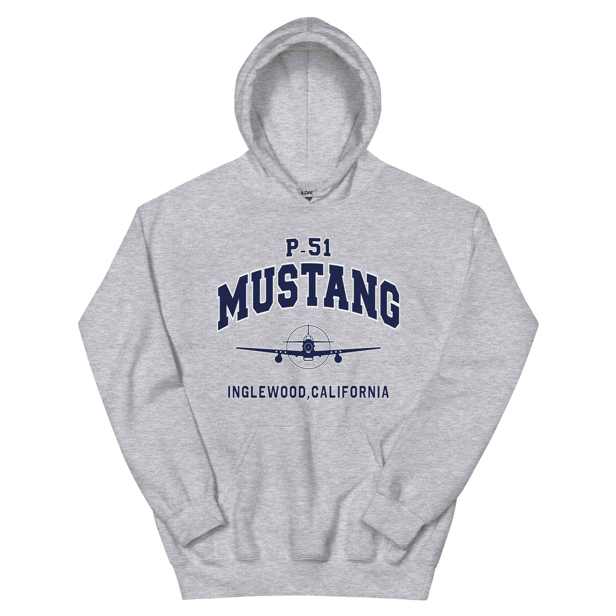 P-51 Mustang College Style Unisex Hoodie - I Love a Hangar