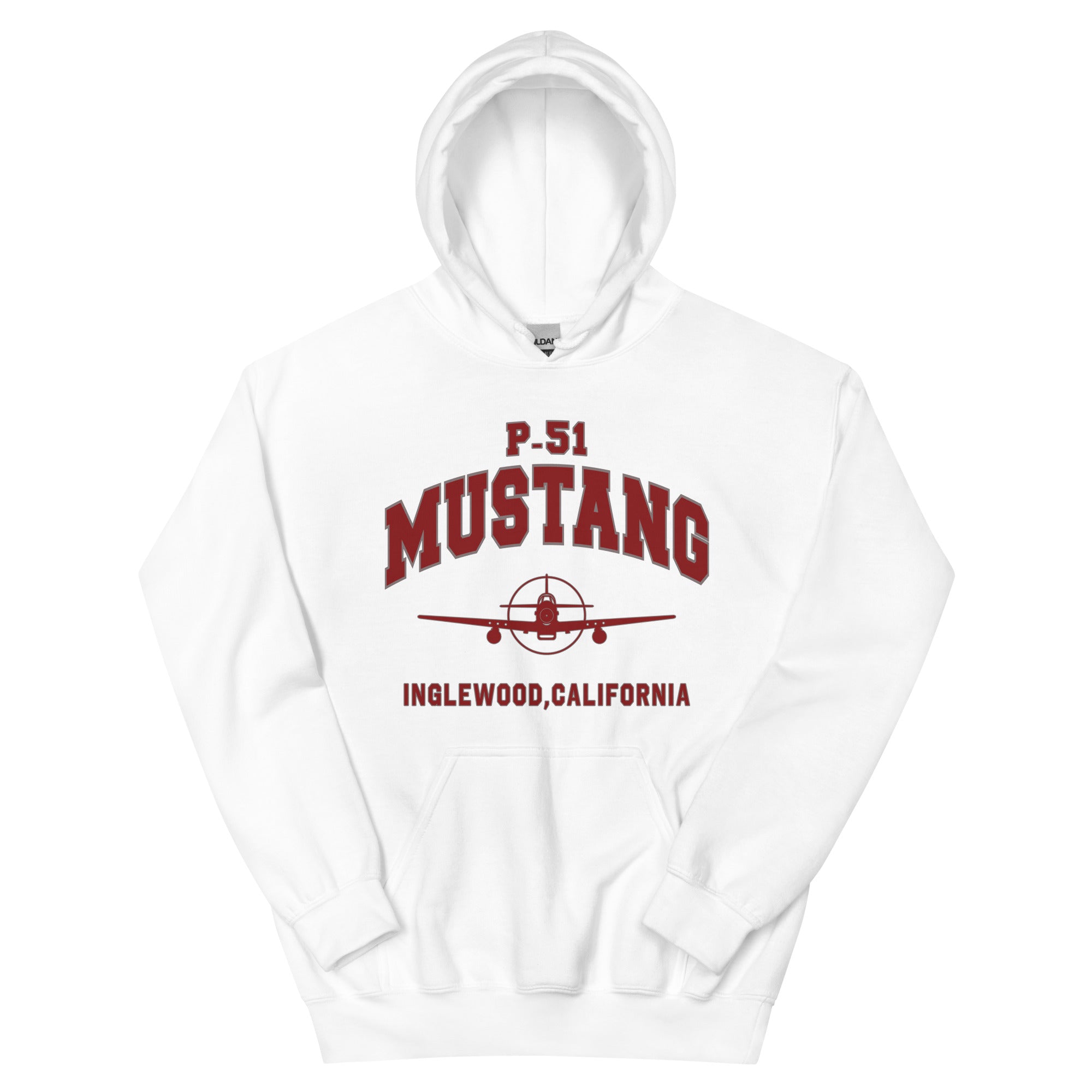 P-51 Mustang College Style Unisex Hoodie - I Love a Hangar